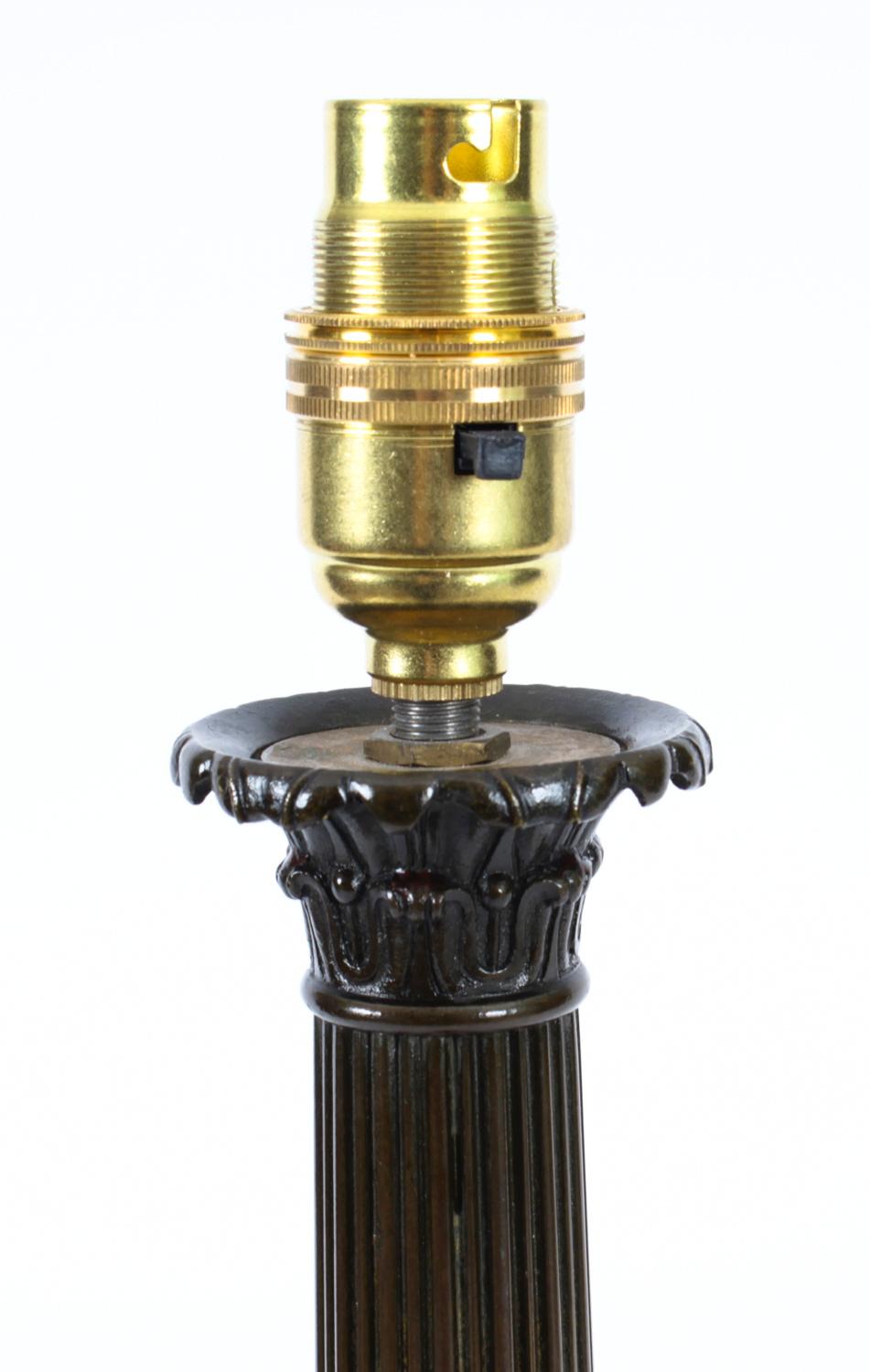 Antique Empire Period Bronze Table Lamp, 19th Century In Good Condition For Sale In London, GB