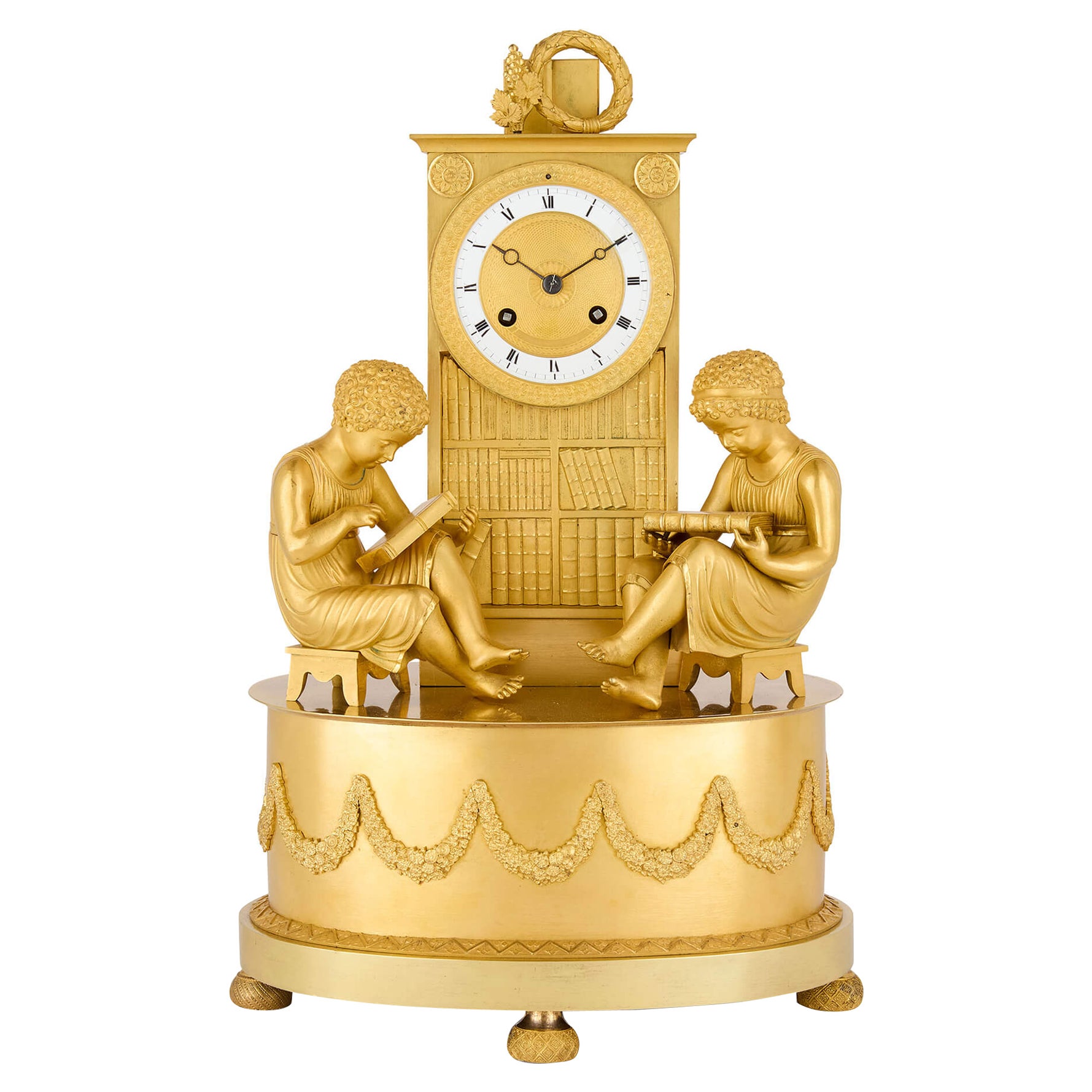 Antique Empire Period Gilt Bronze Clock by Pierre-Philippe Thomire