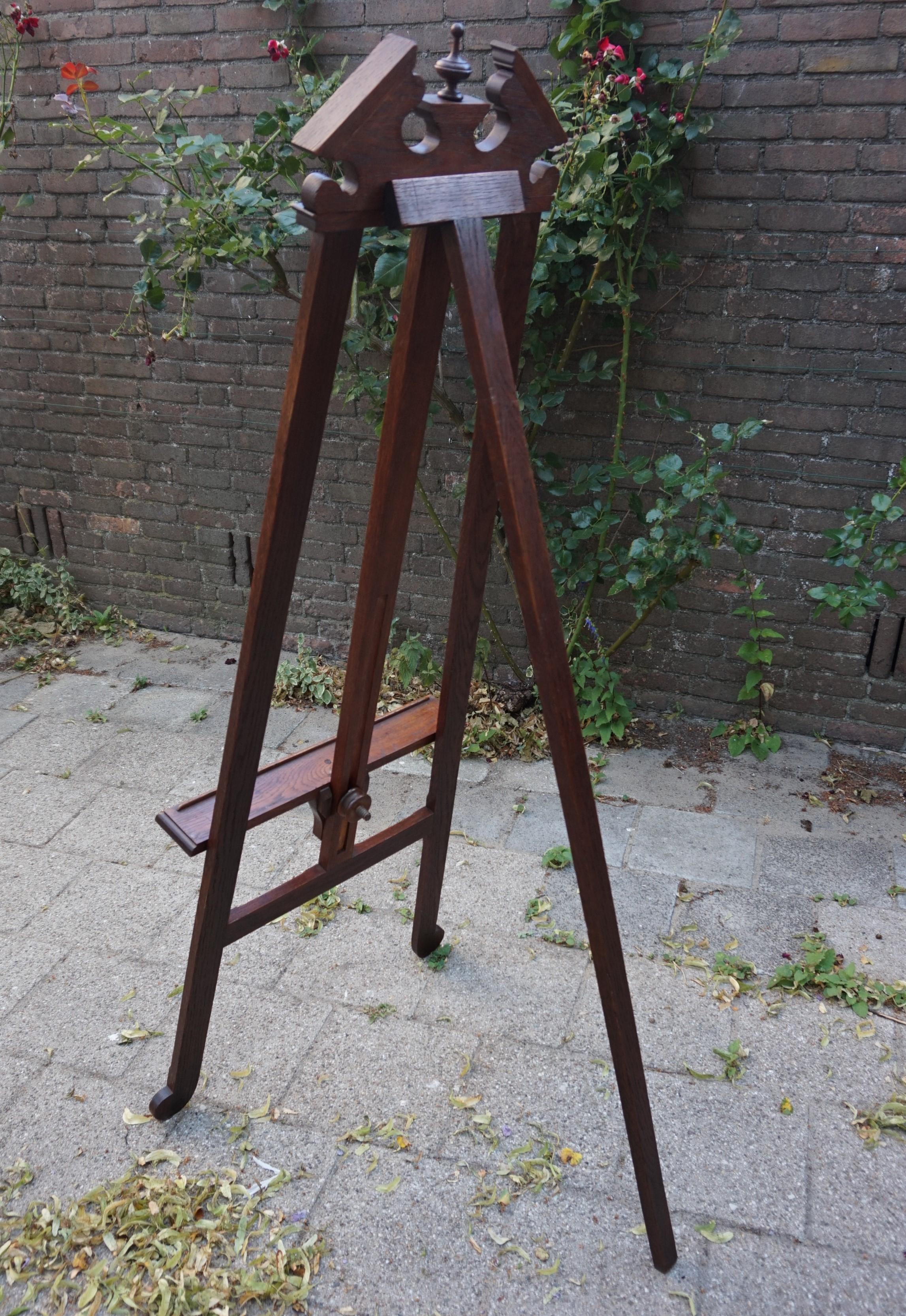 Antique Empire Revival Studio or Gallery Easel / Painting Stand with Provenance 3