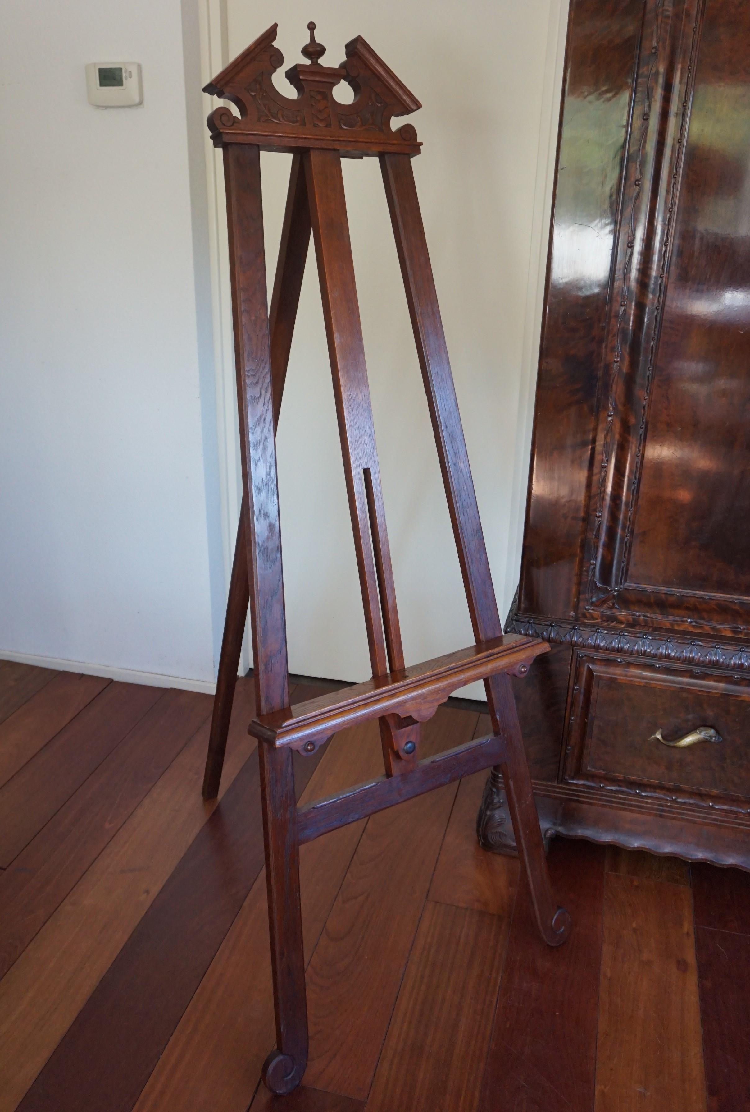 Antique Empire Revival Studio or Gallery Easel / Painting Stand with Provenance 7