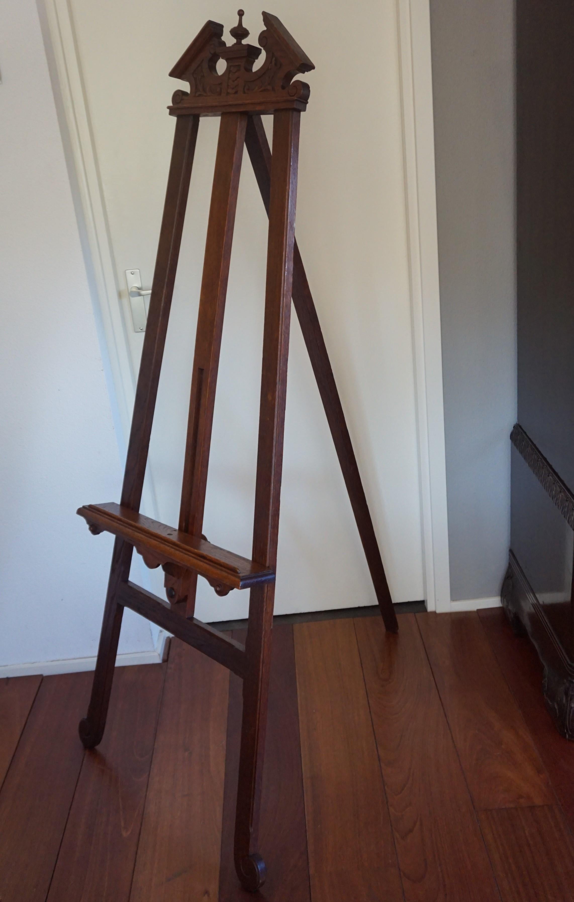 Antique Empire Revival Studio or Gallery Easel / Painting Stand with Provenance 1