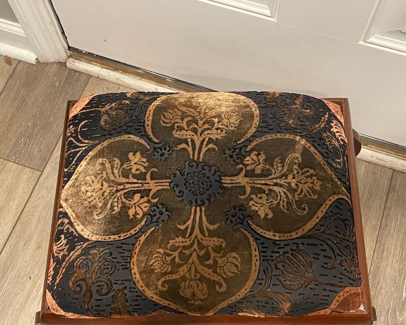 Antique Empire Scroll Footstool In Good Condition In Charleston, SC