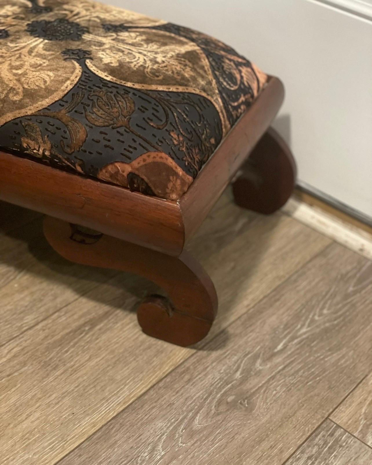 Antique Empire Scroll Footstool 1