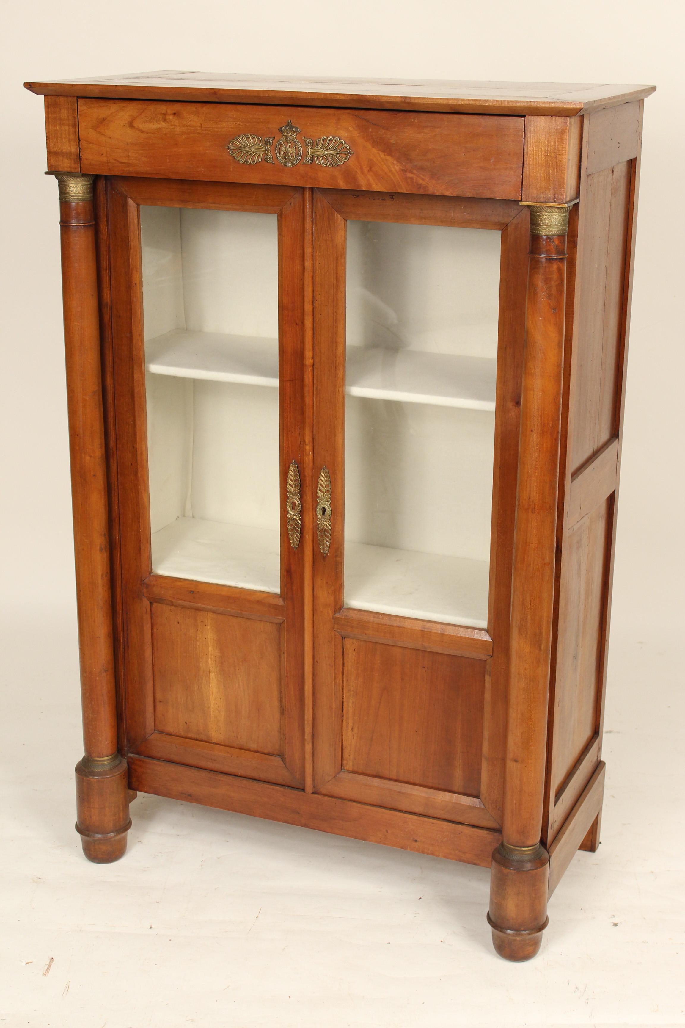 European Antique Empire Style Bookcase/ Display Cabinet