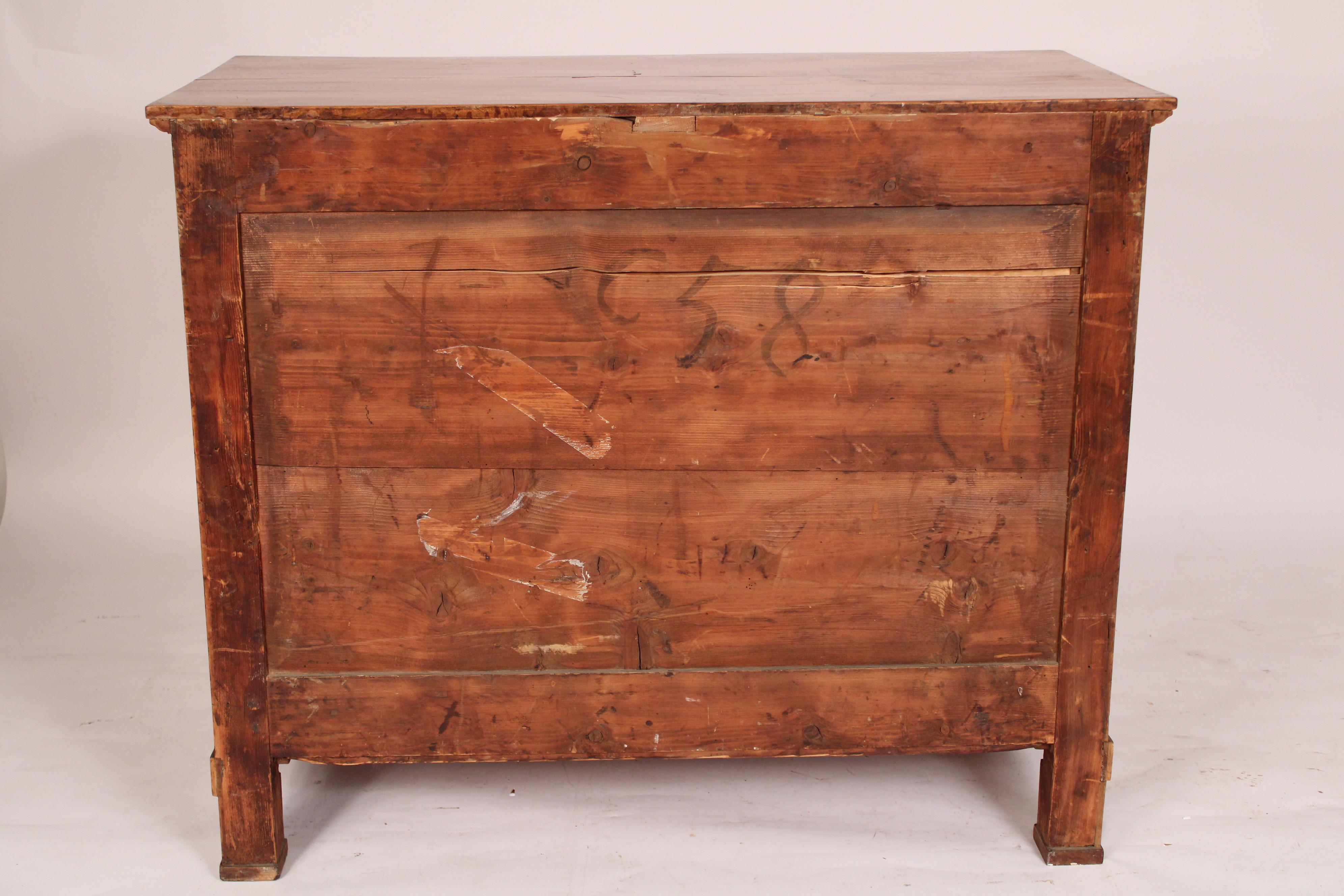 Antique Empire Style Burl Walnut Chest Of Drawers For Sale 8