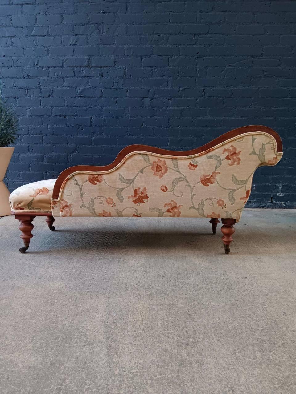 Antique Empire Style Chaise Lounge 2