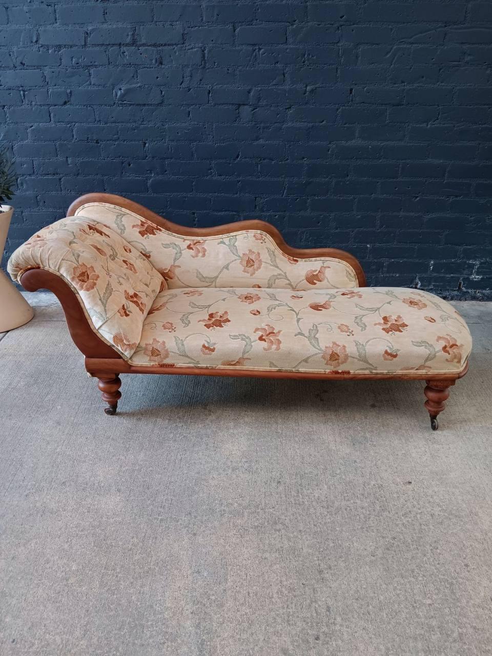 Antique Empire Style Chaise Lounge 3