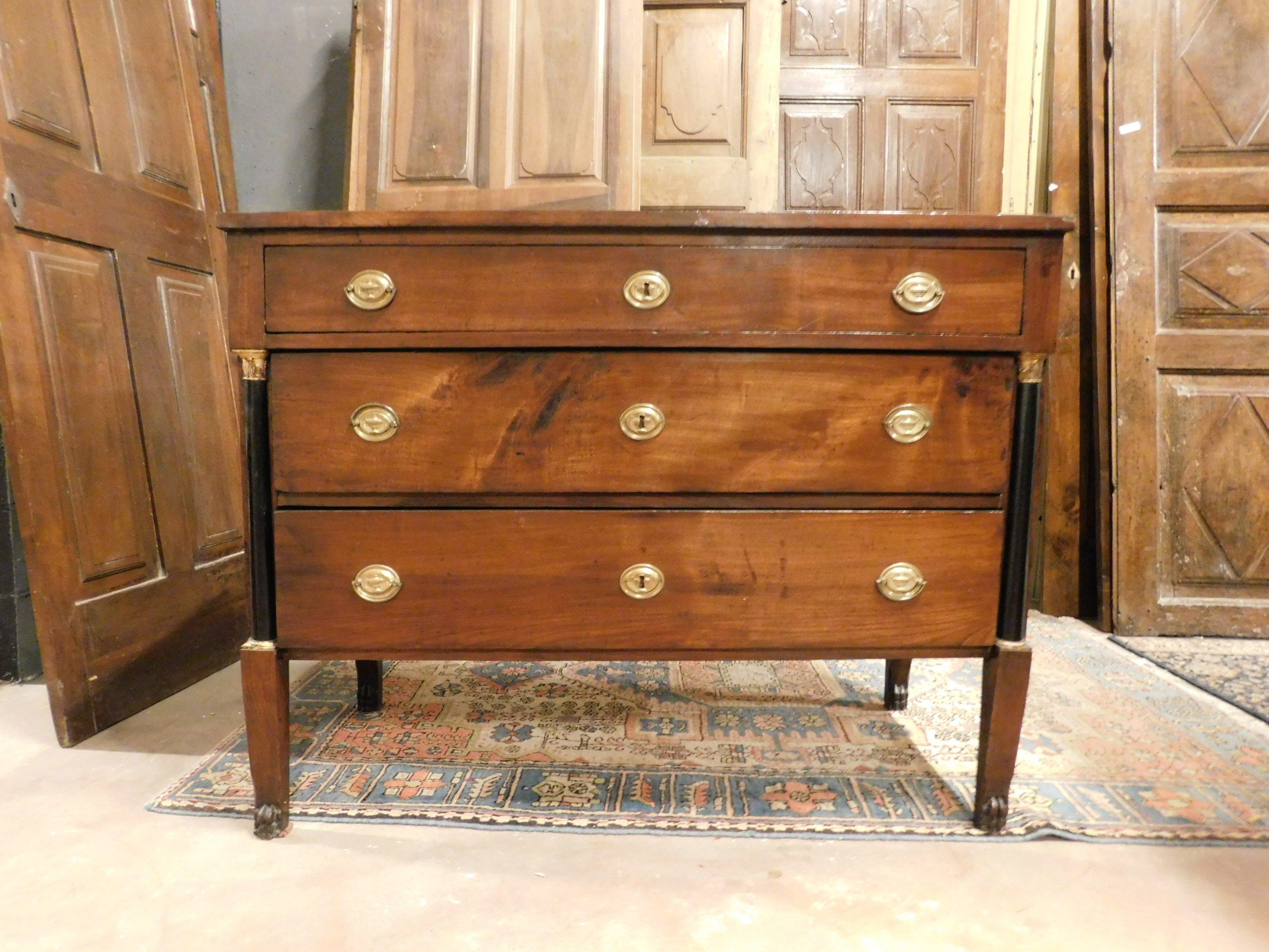 antique walnut chest of drawers