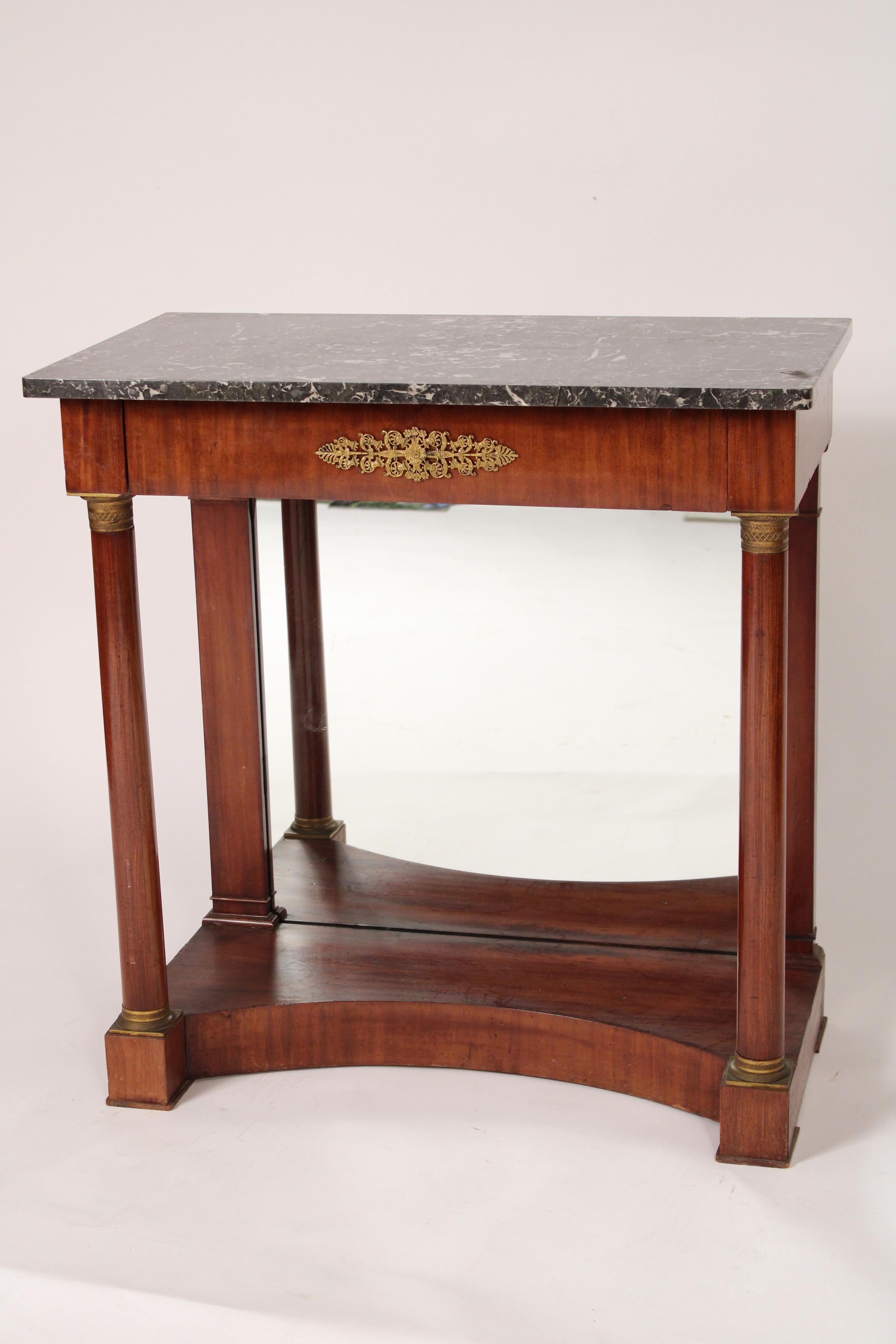 European Antique Empire Style Console Table For Sale