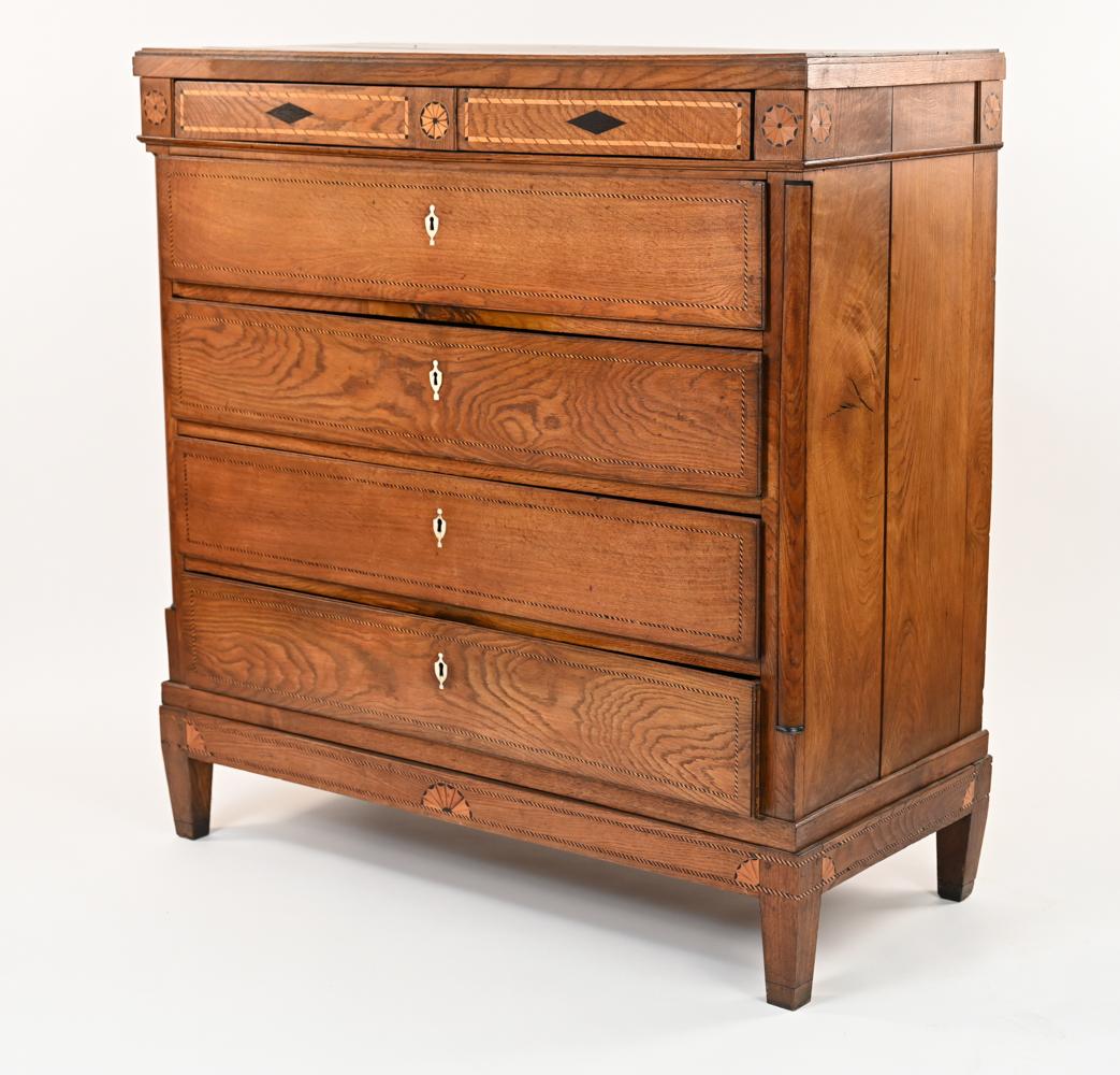 Antique Empire Style Elm Chest of Drawers, c. 1850 7