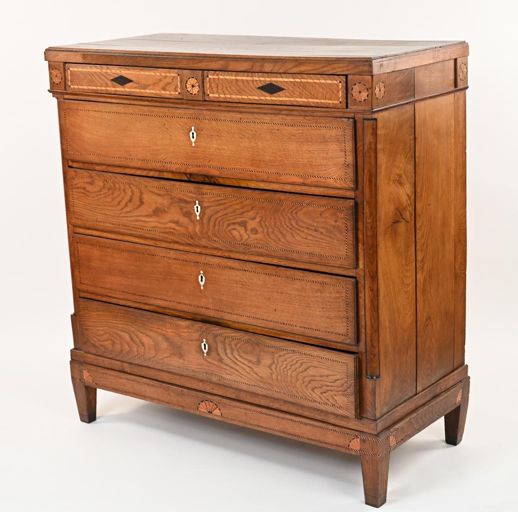 Antique Empire Style Elm Chest of Drawers, c. 1850 8