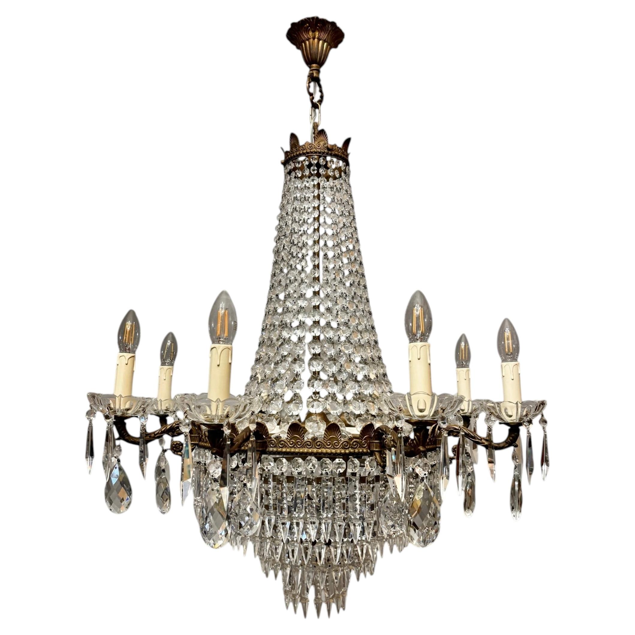 Antique Empire Style Italian Chandelier