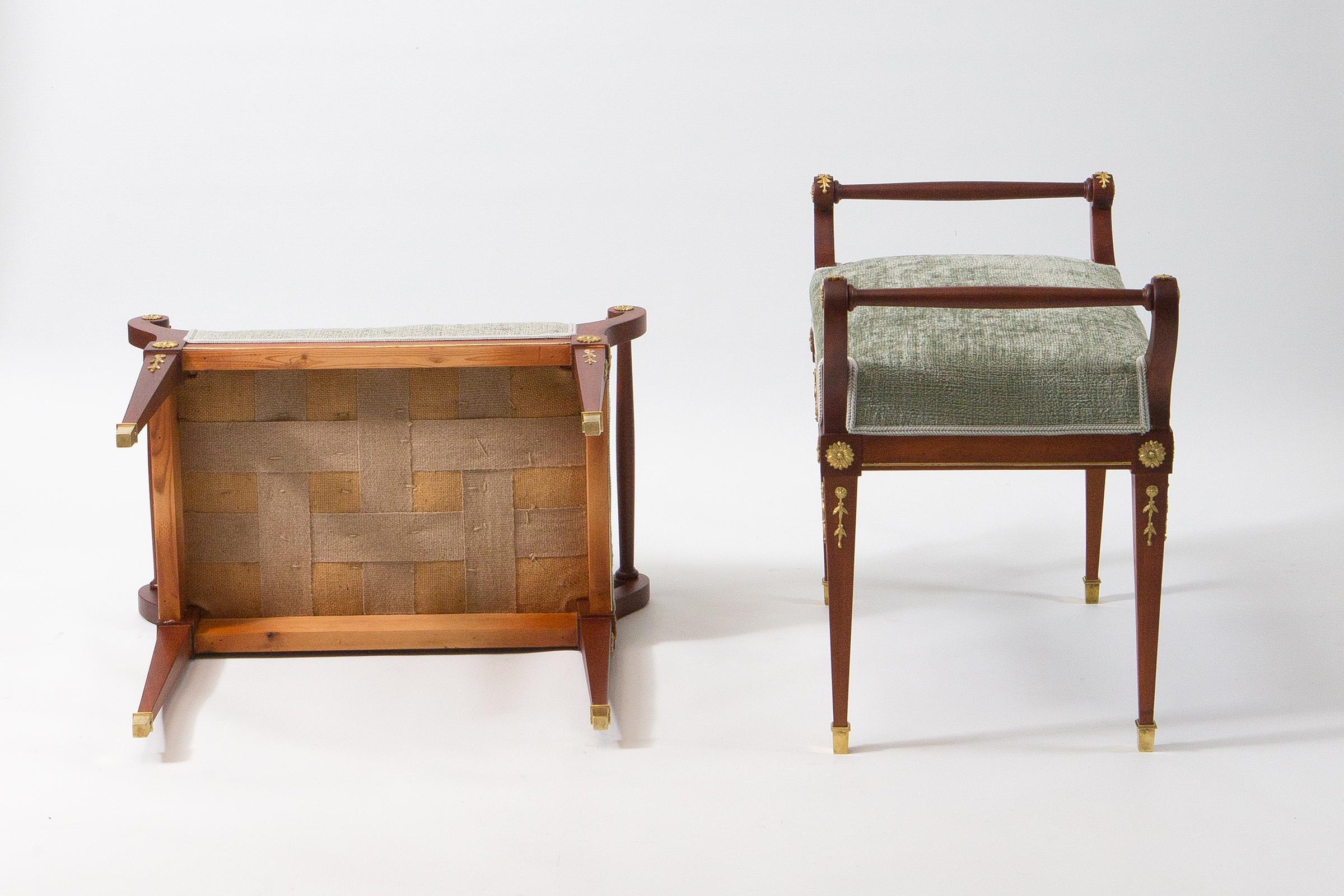 Swedish Antique Empire Style Ottomans For Sale