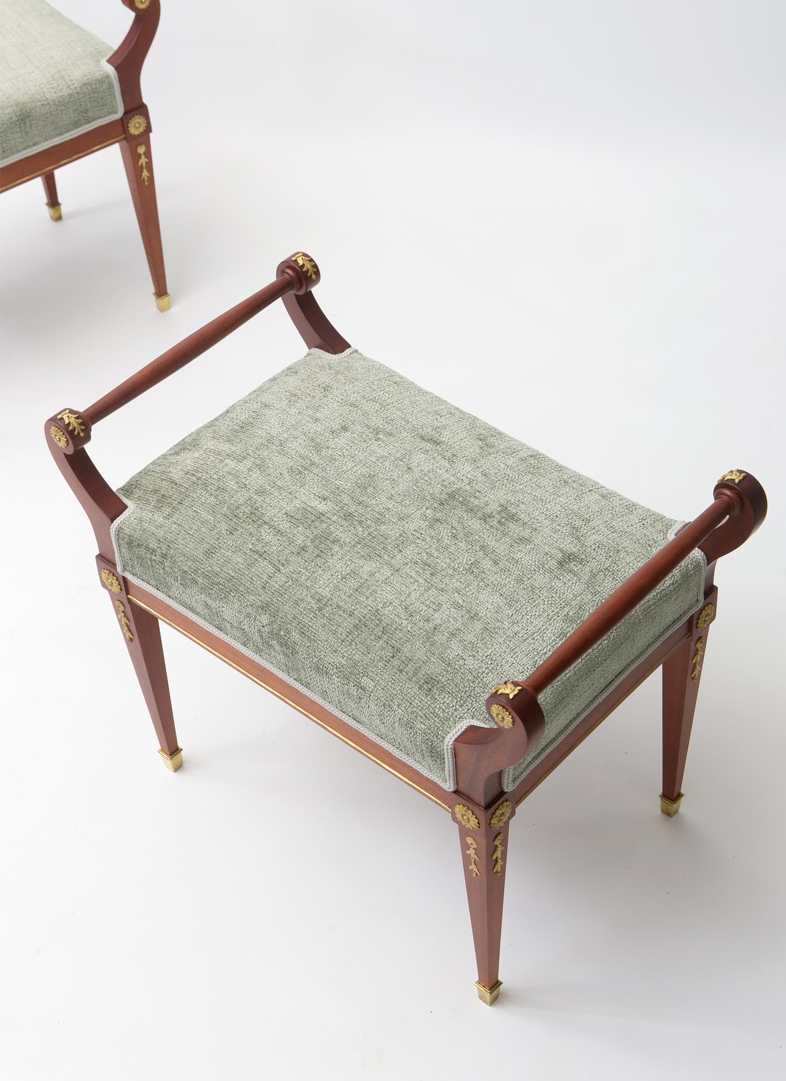 Antique Empire Style Ottomans For Sale 2