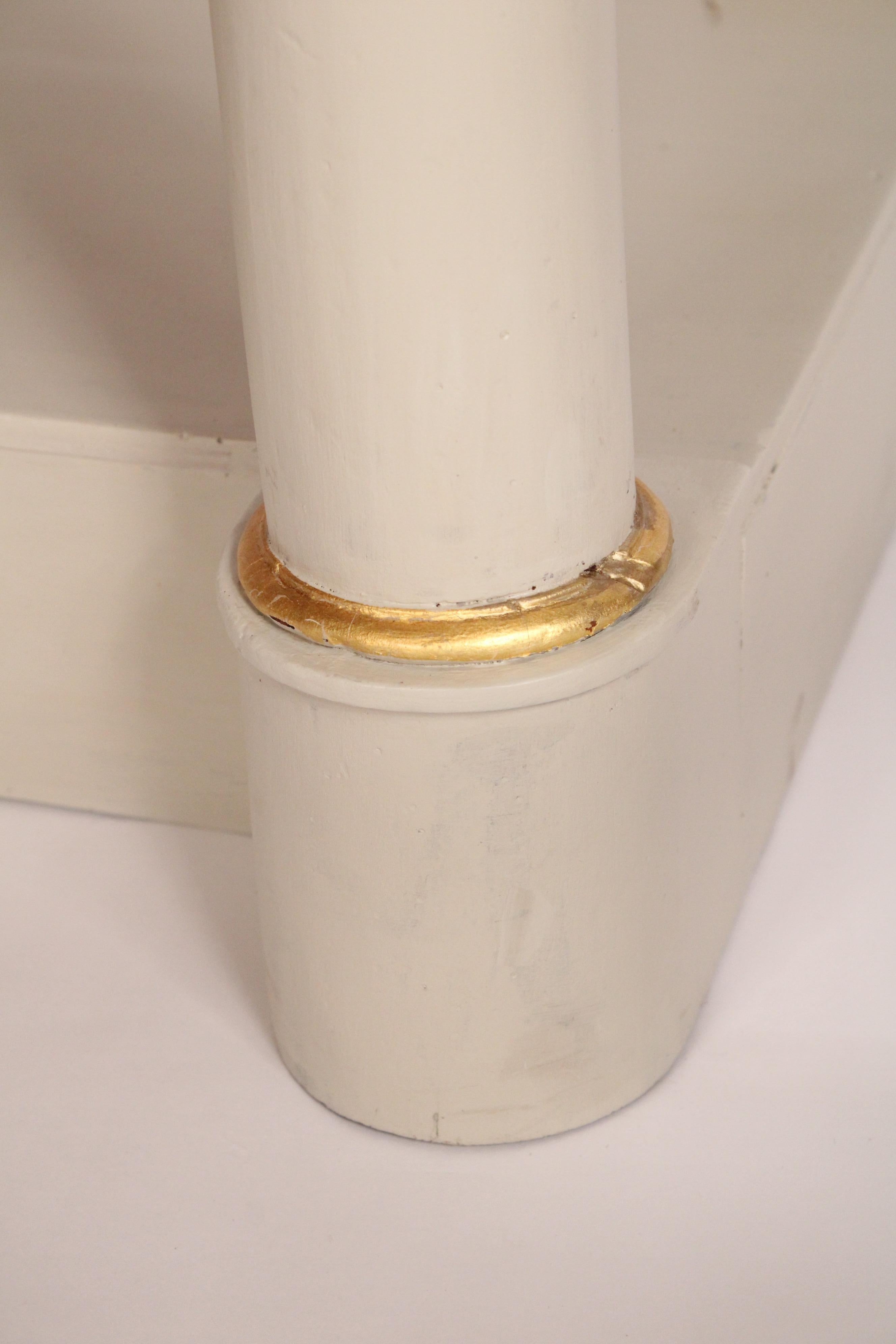 Antique Empire Style Painted Marble Top Console Table For Sale 3