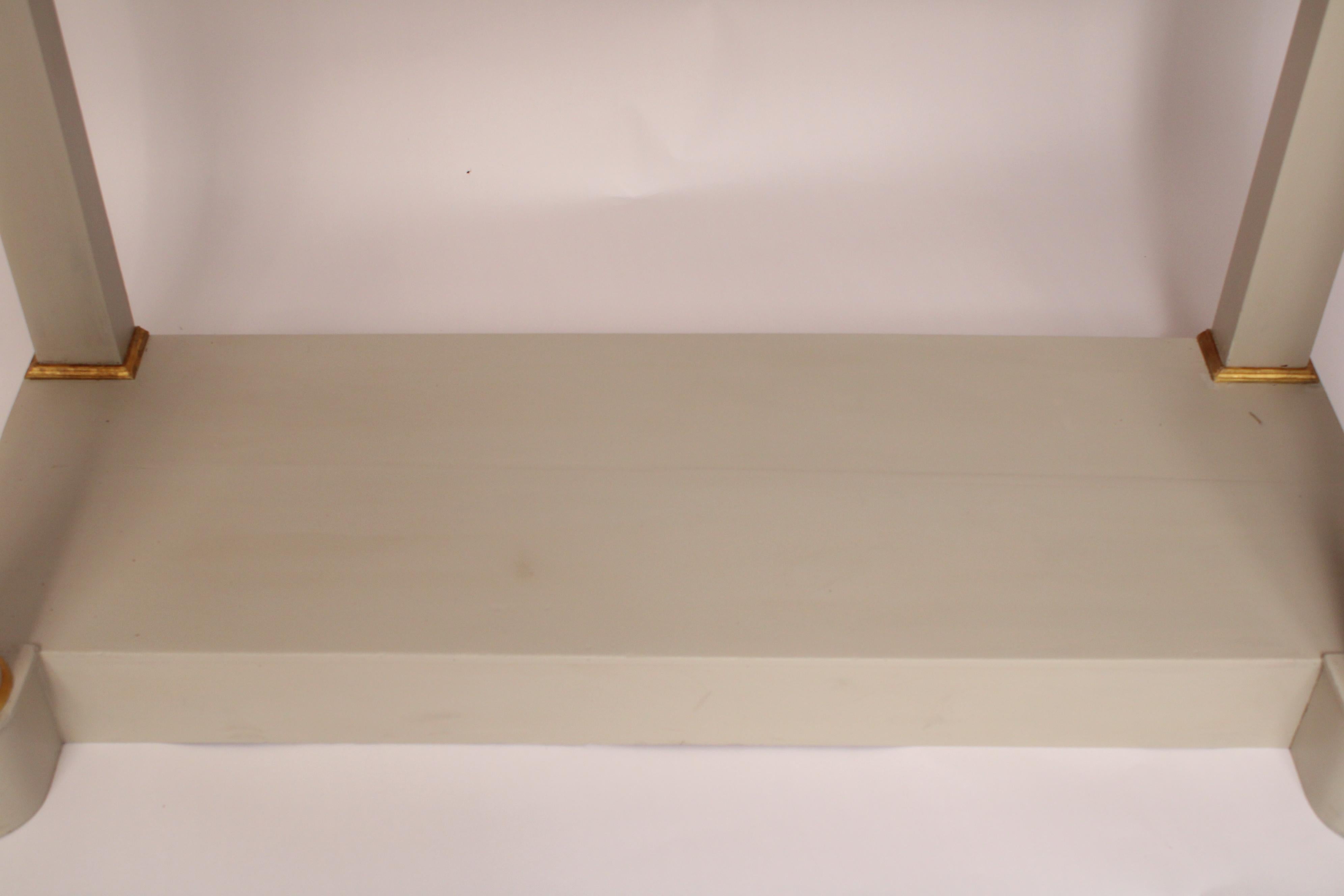 Antique Empire Style Painted Marble Top Console Table For Sale 4