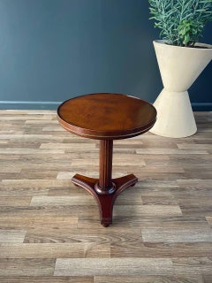 Antique Empire-Style Pedestal Accent Side Table