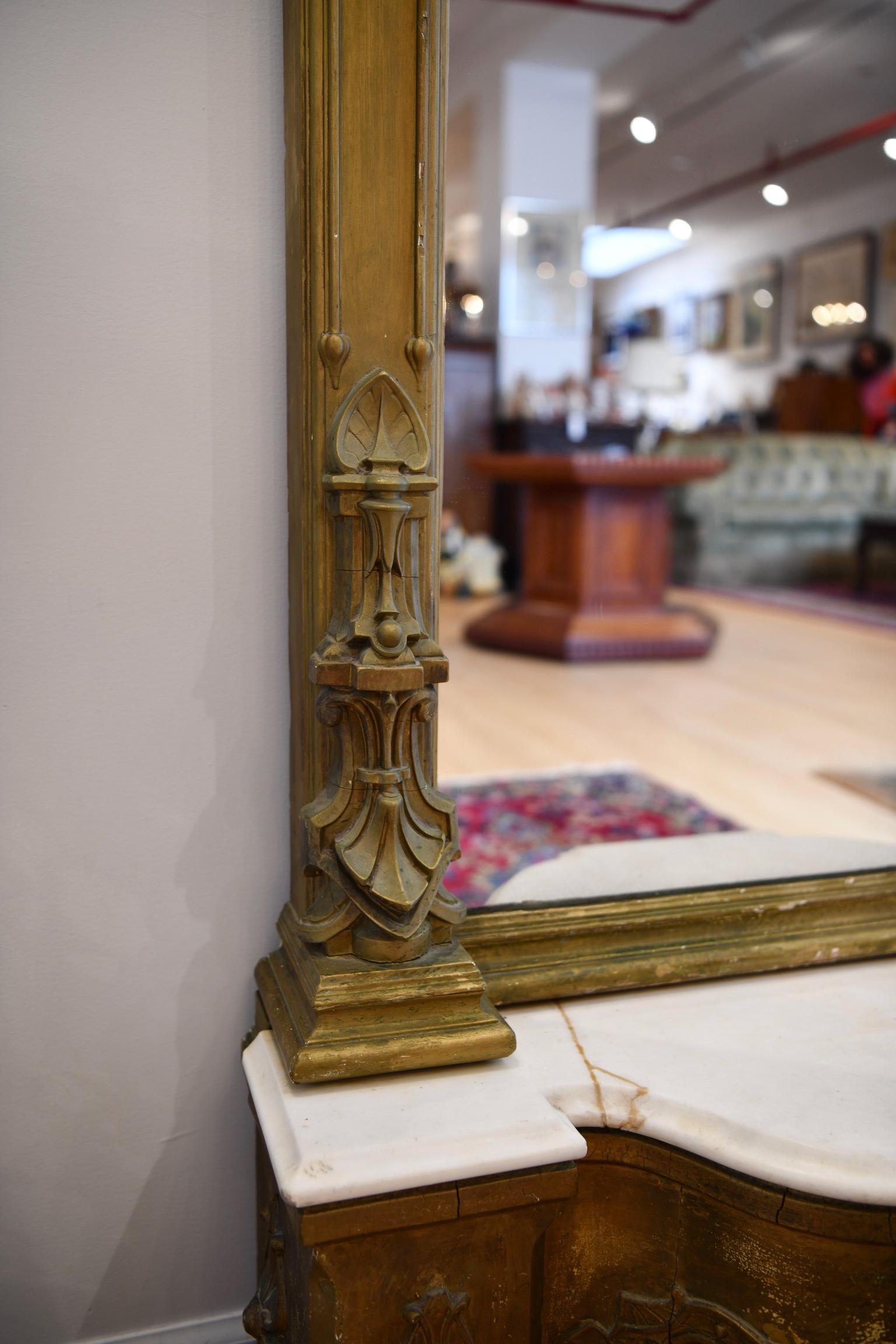 Miroir de pilier ancien de style Empire en vente 4