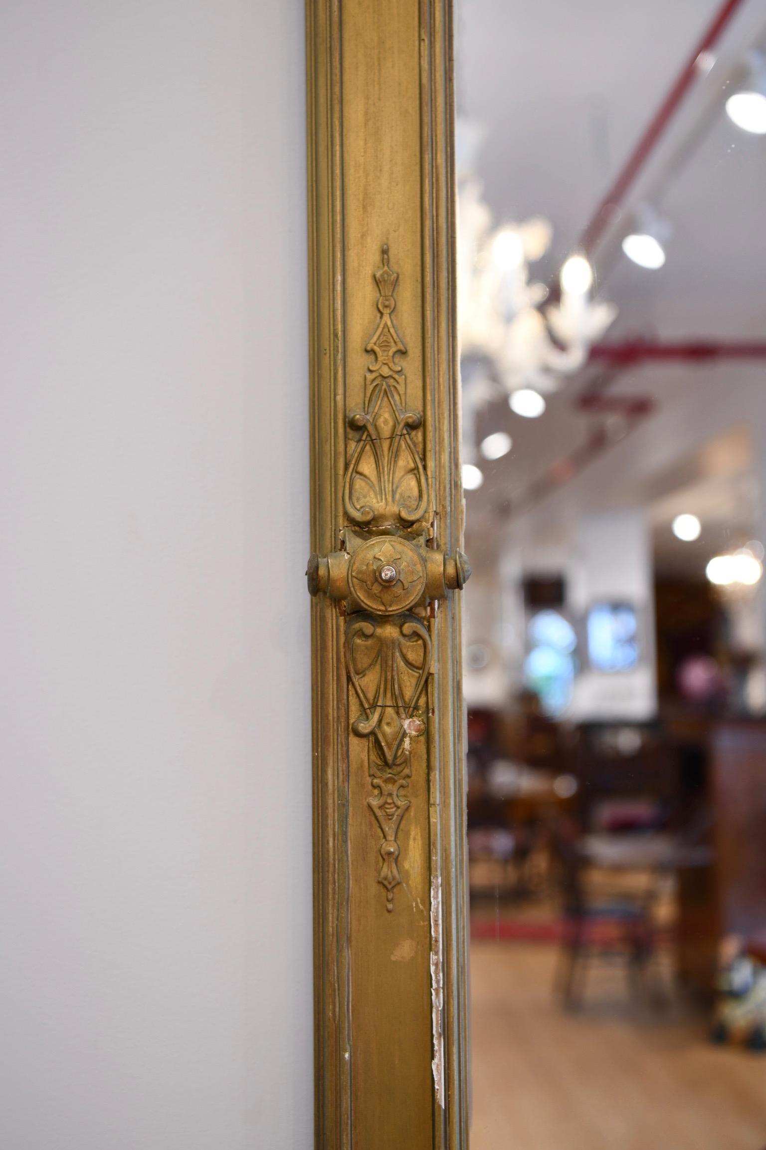 Miroir de pilier ancien de style Empire en vente 9