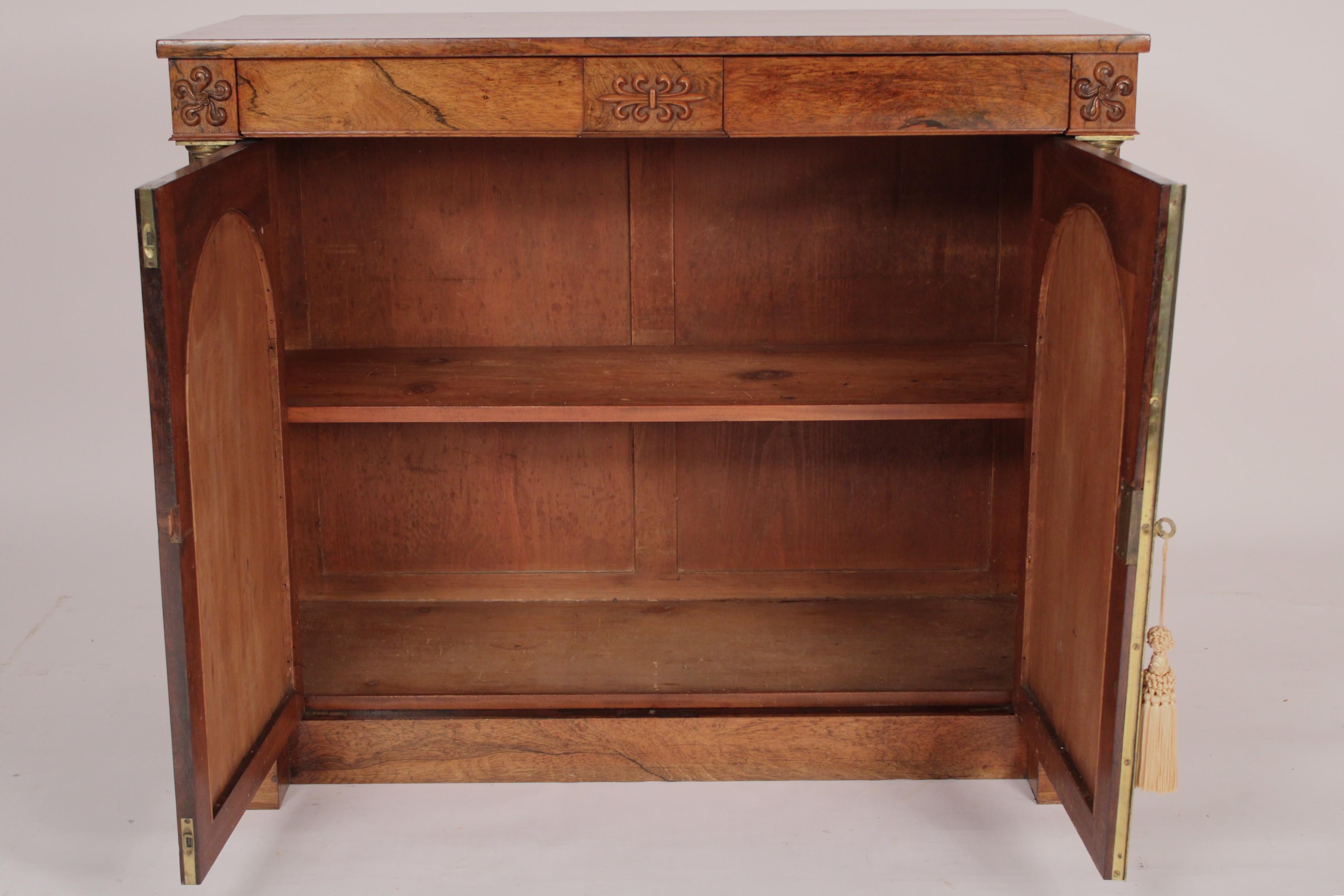 Antique Empire Style Rosewood Cabinet In Good Condition In Laguna Beach, CA