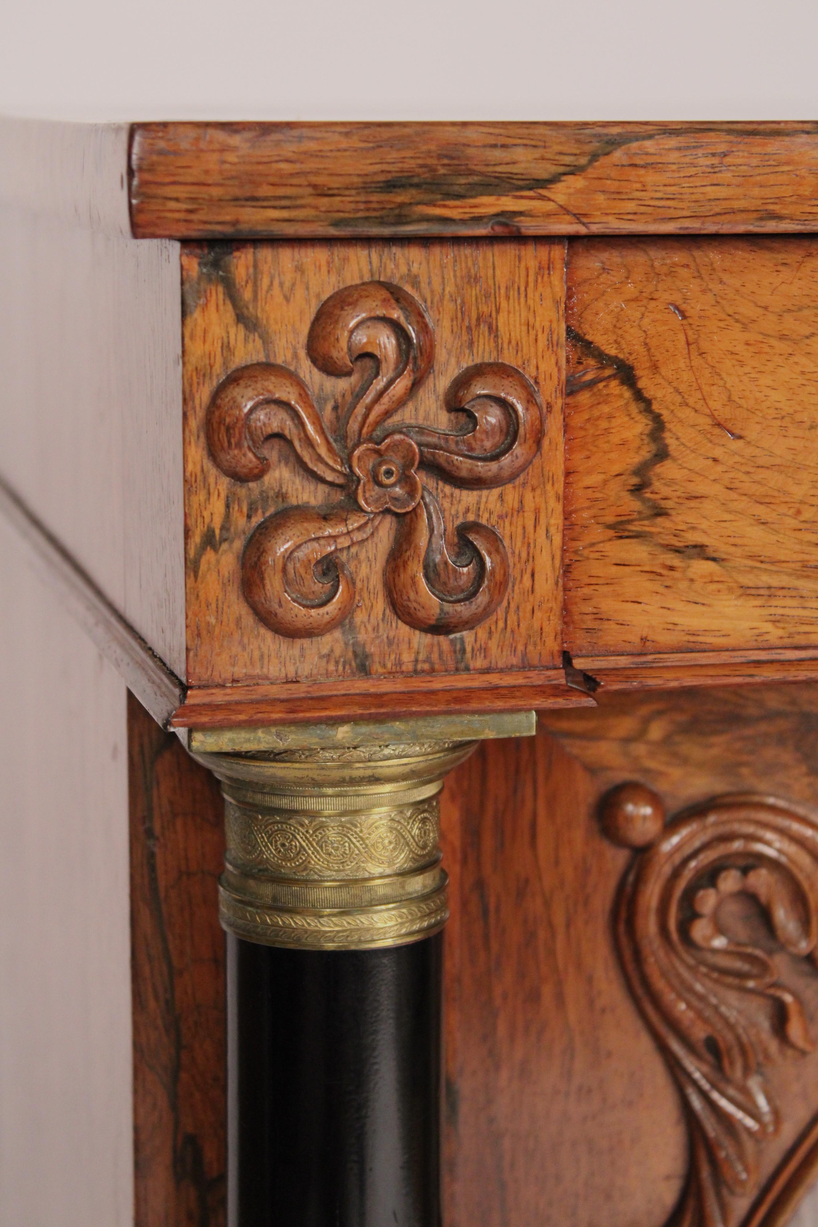 Antique Empire Style Rosewood Cabinet 2