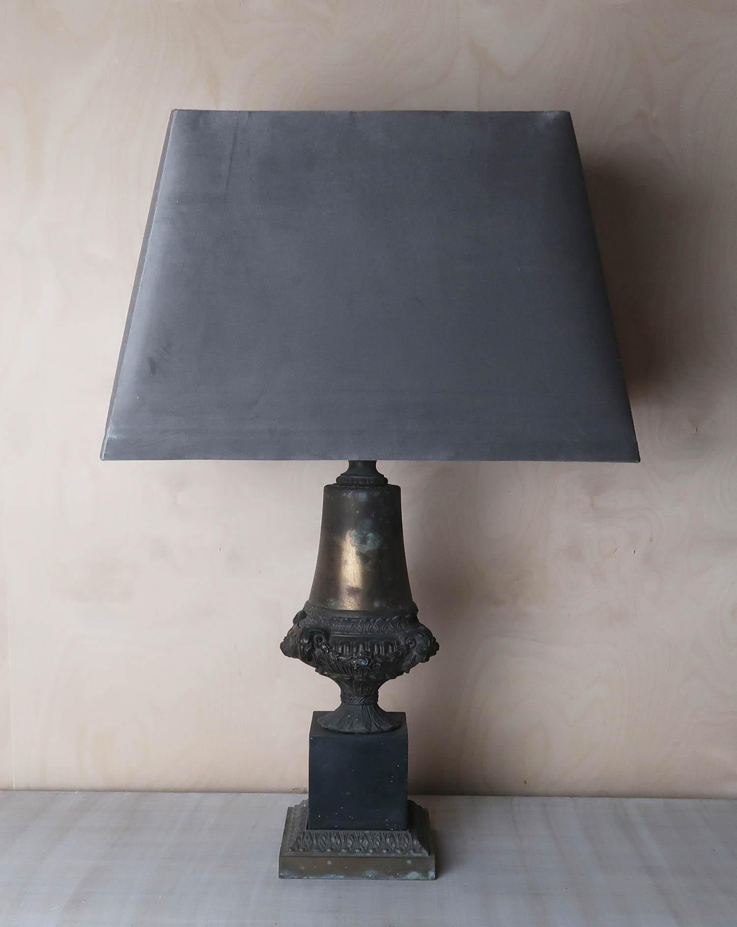 
Wonderful spelter table lamp

Amazing old bronze patina

The lamp has been re-wired.

Shade not included

The measurement relates to the lamp base not including shade

Free UK shipping

 
 