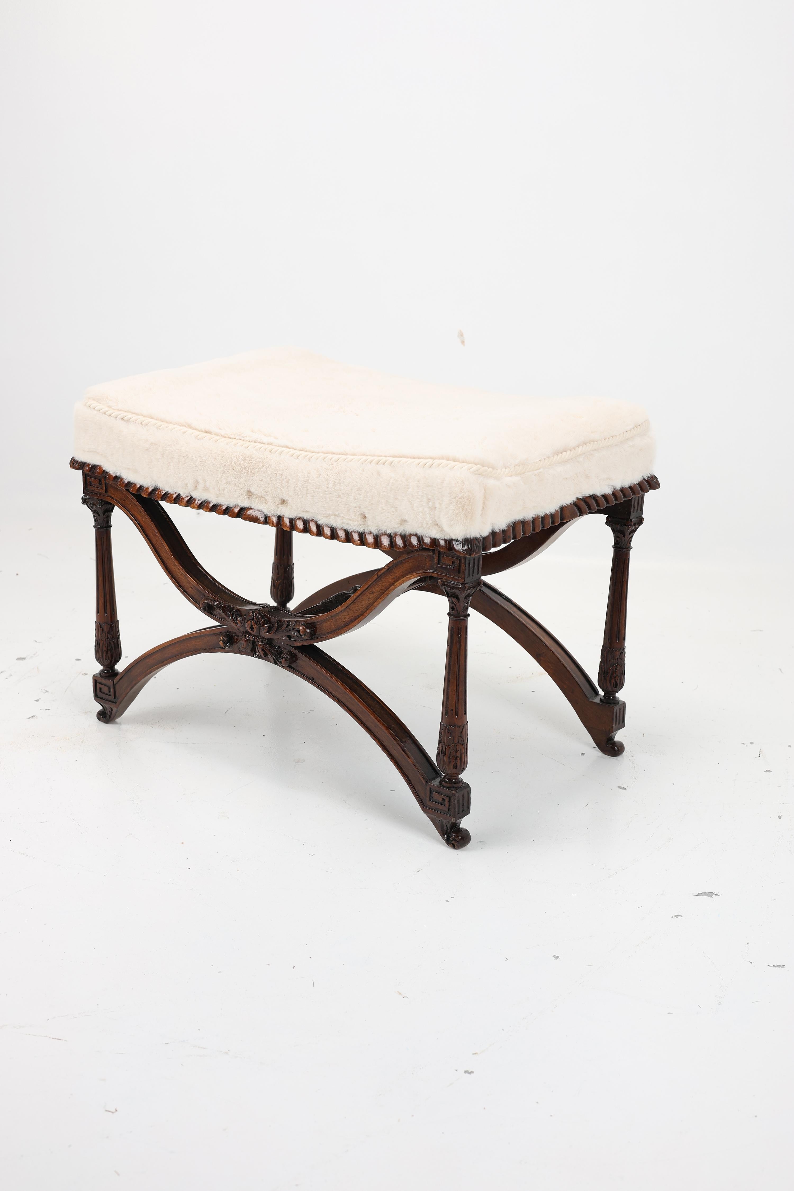 Antique Empire-Style Stool For Sale 5