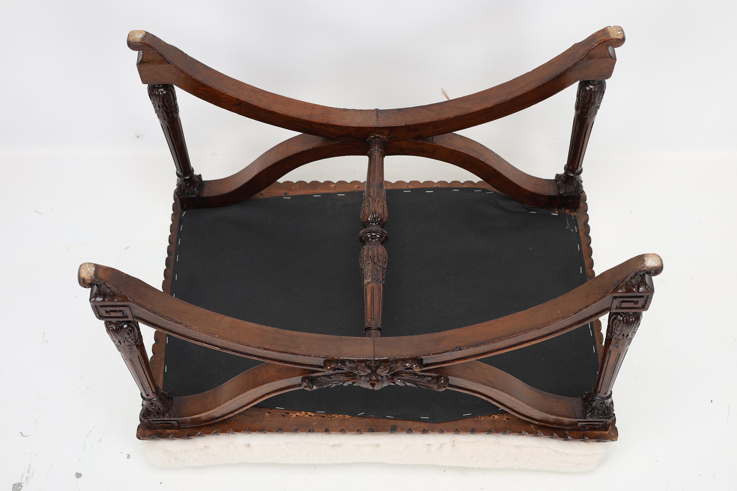 Antique Empire-Style Stool For Sale 9