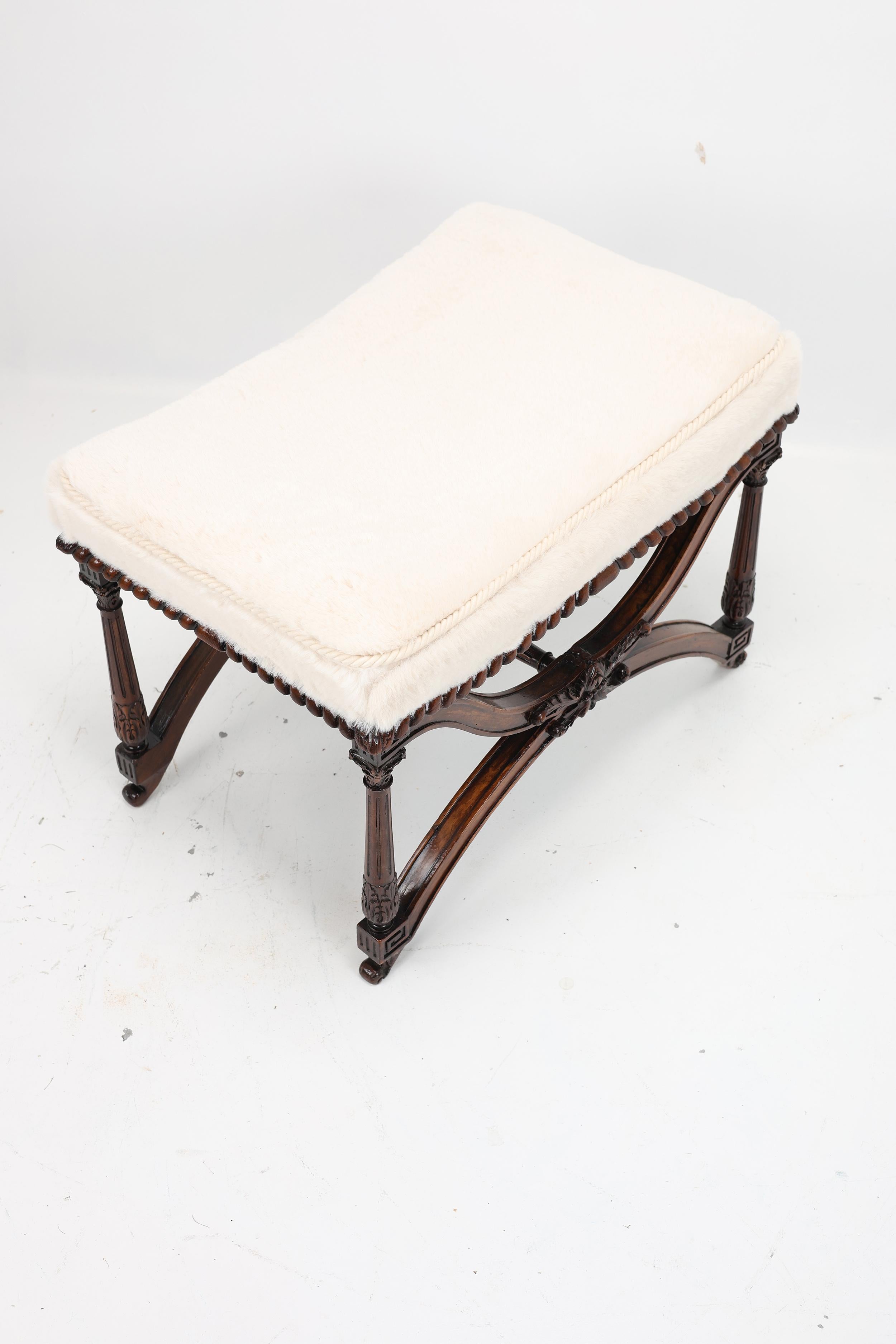 French Antique Empire-Style Stool For Sale