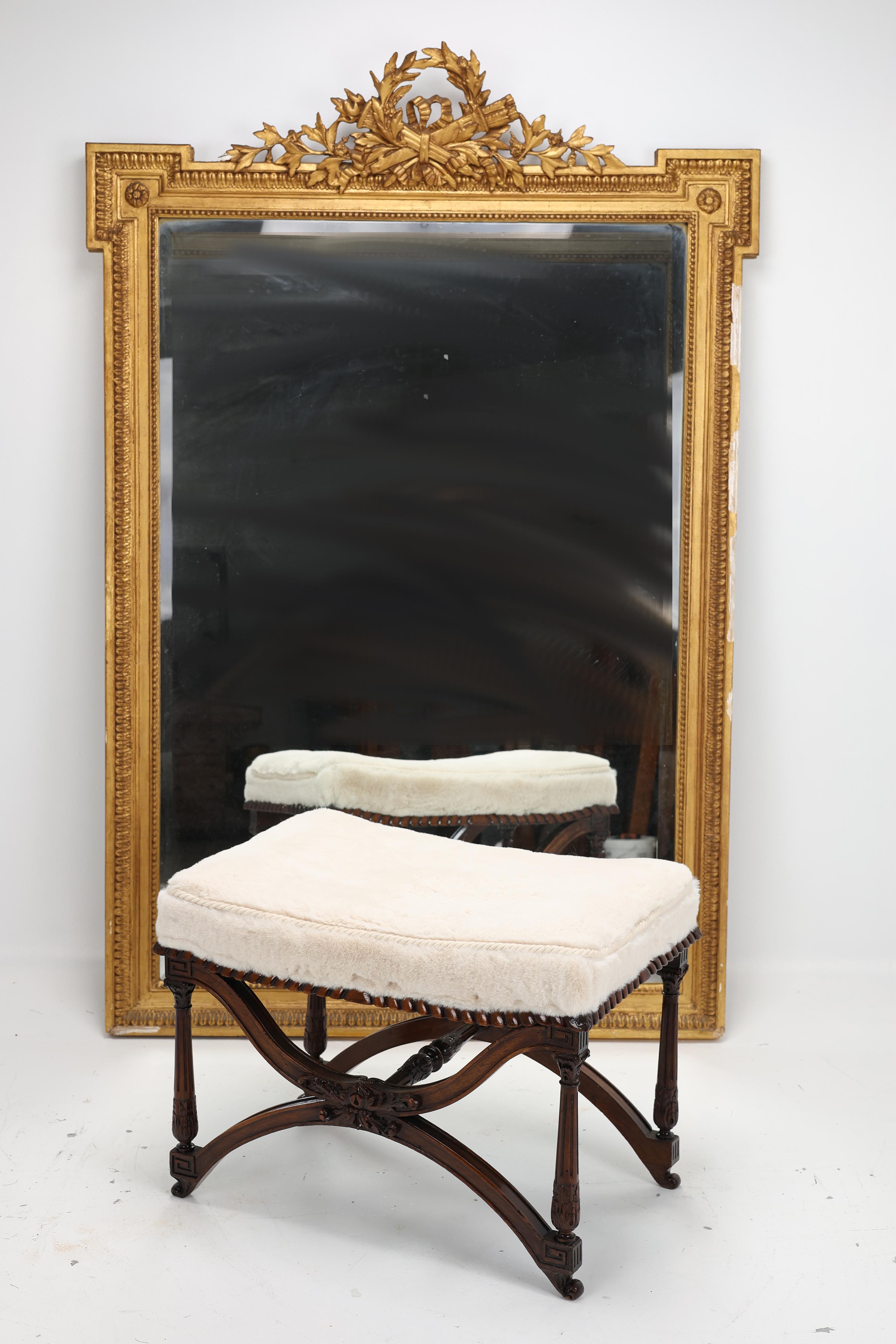 Antique Empire-Style Stool For Sale 1