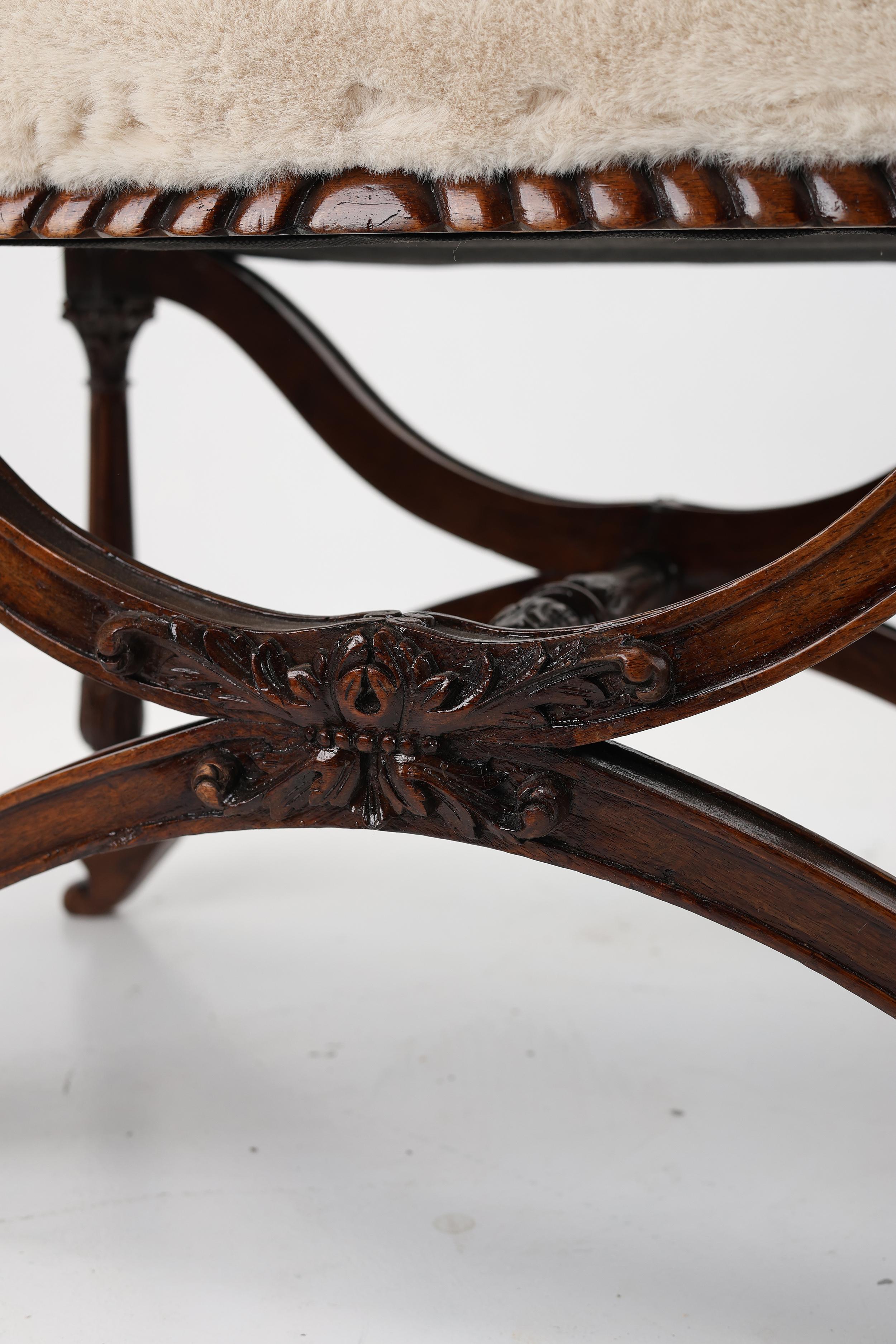 Antique Empire-Style Stool For Sale 2
