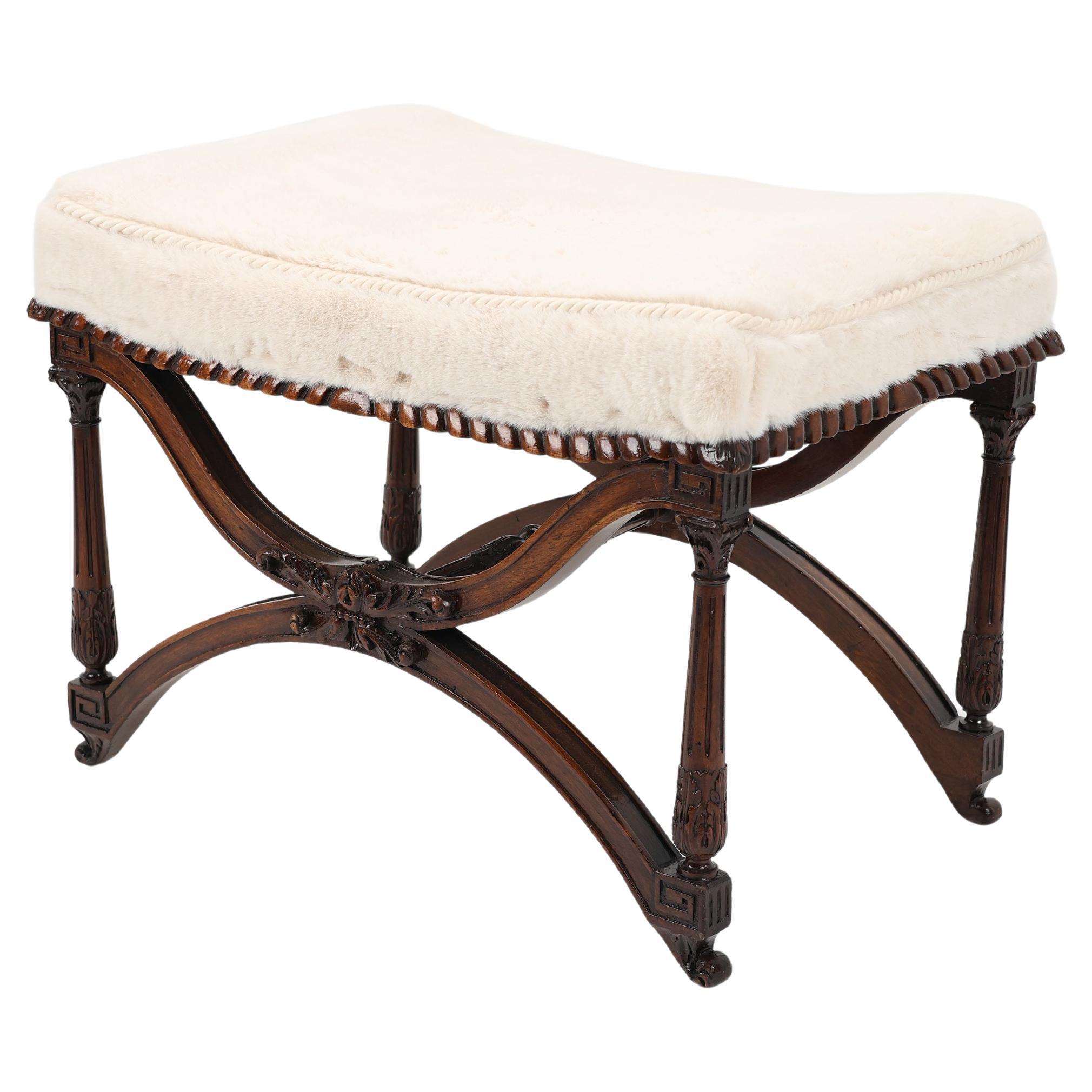 Antique Empire-Style Stool For Sale