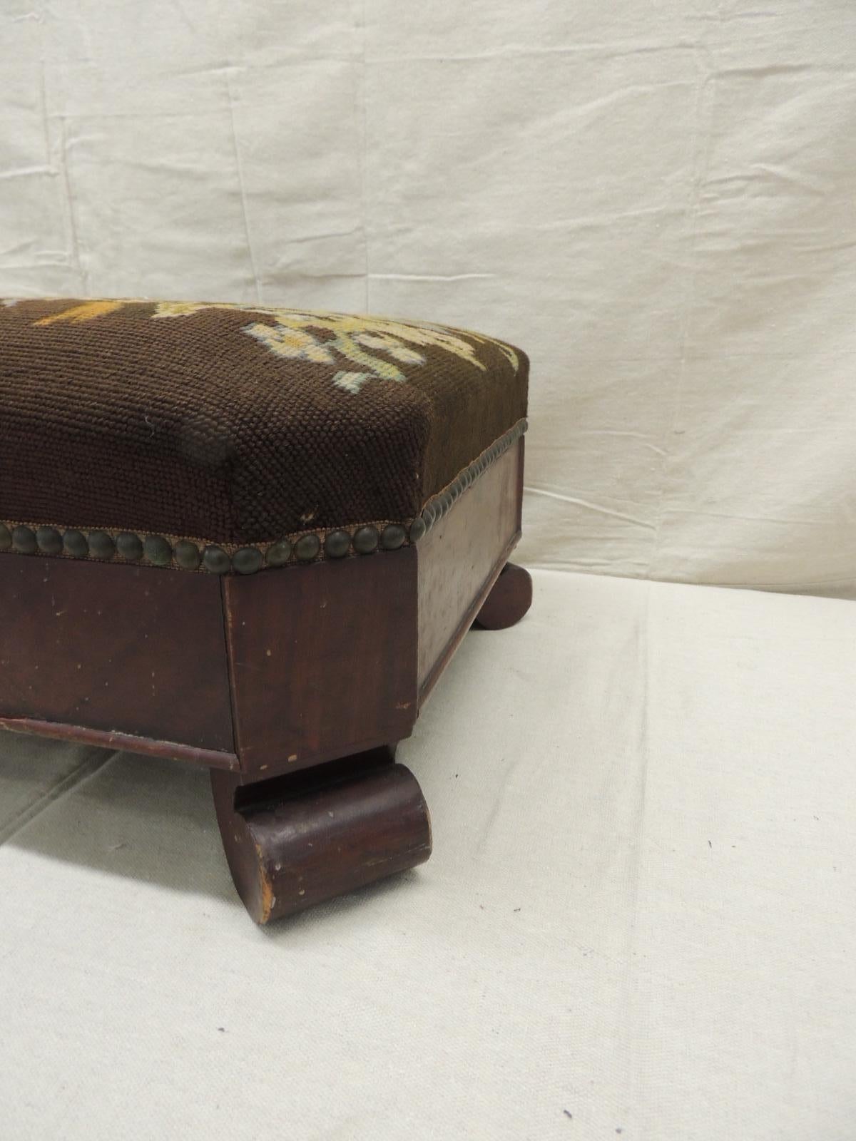 antique tapestry footstool