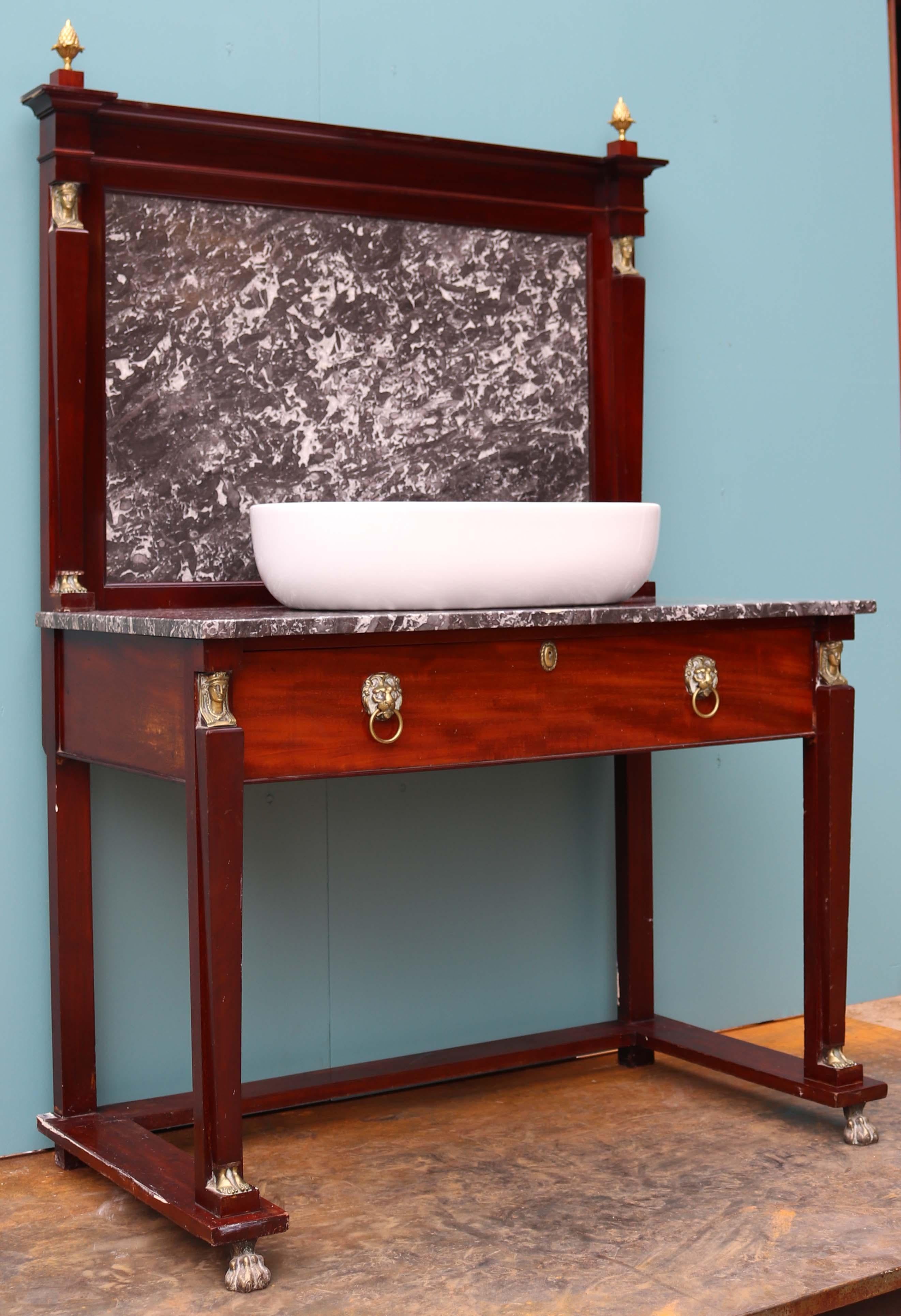 English Antique Empire Style Wash Stand