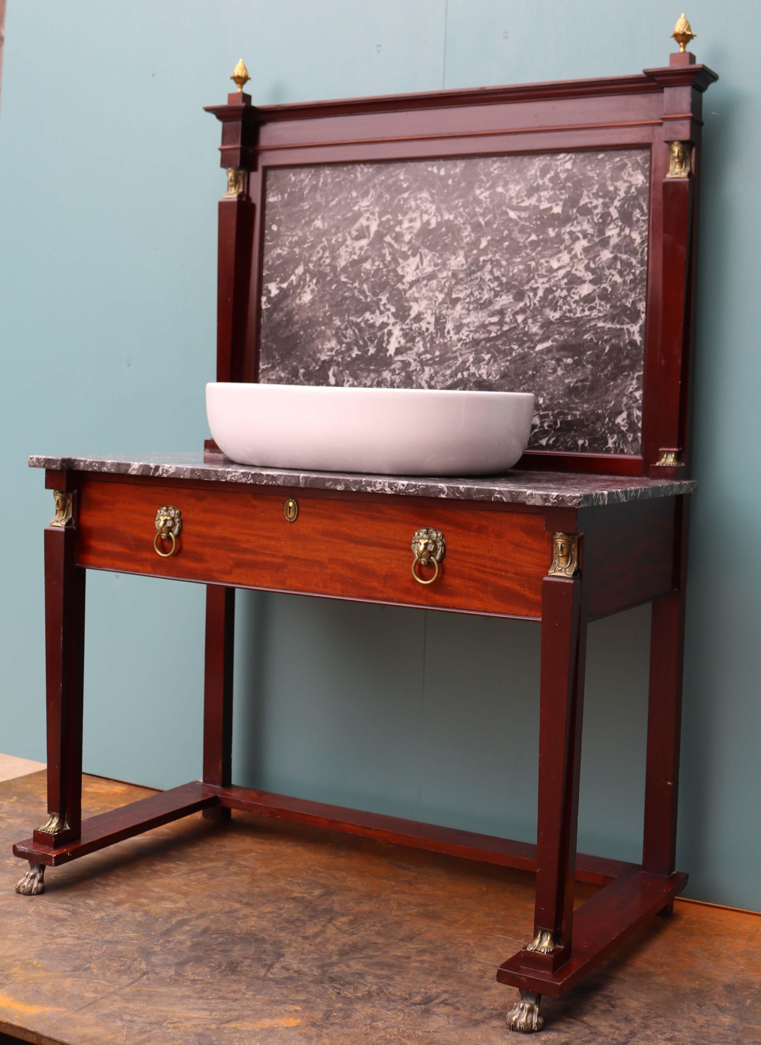 Antique Empire Style Wash Stand In Fair Condition In Wormelow, Herefordshire