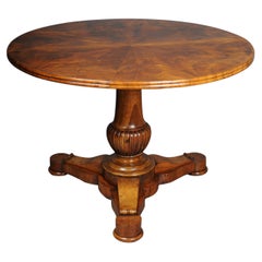 Antique Empire table, walnut root around 1820