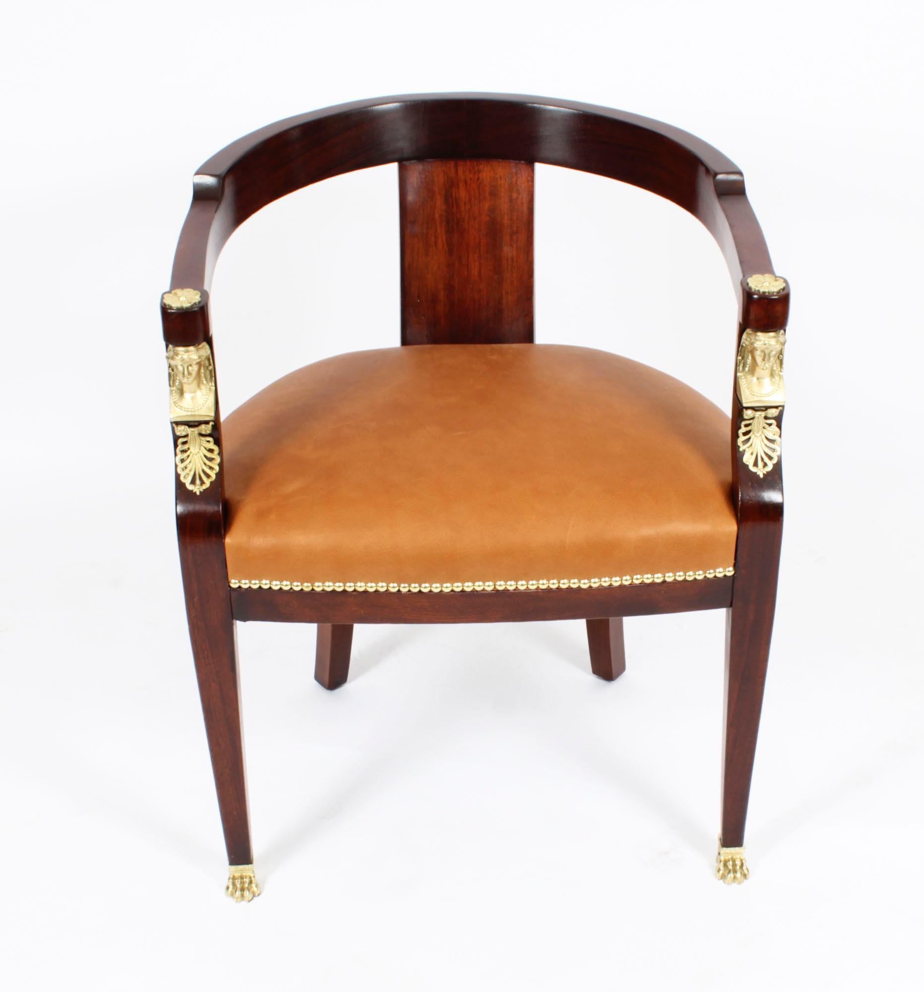 This is a beautiful antique French mahogany Empire 