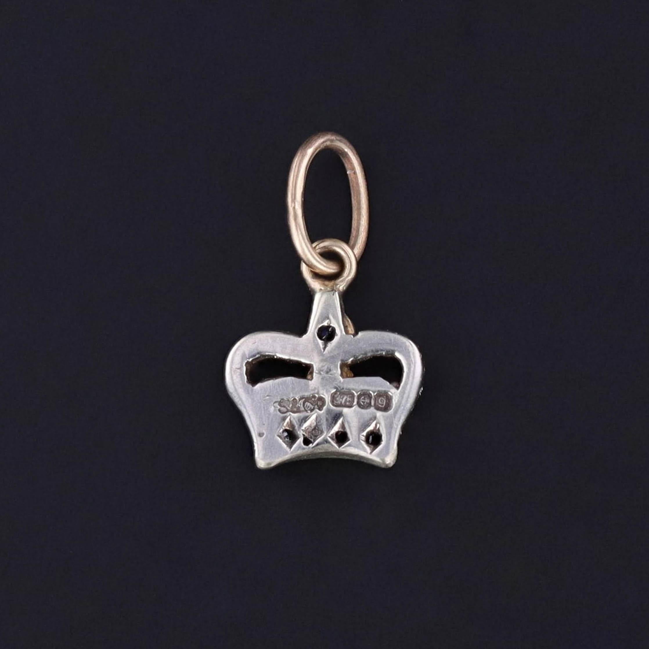 Art Déco Charme Antiques con smalto e diamanti in oro 9ct in vendita