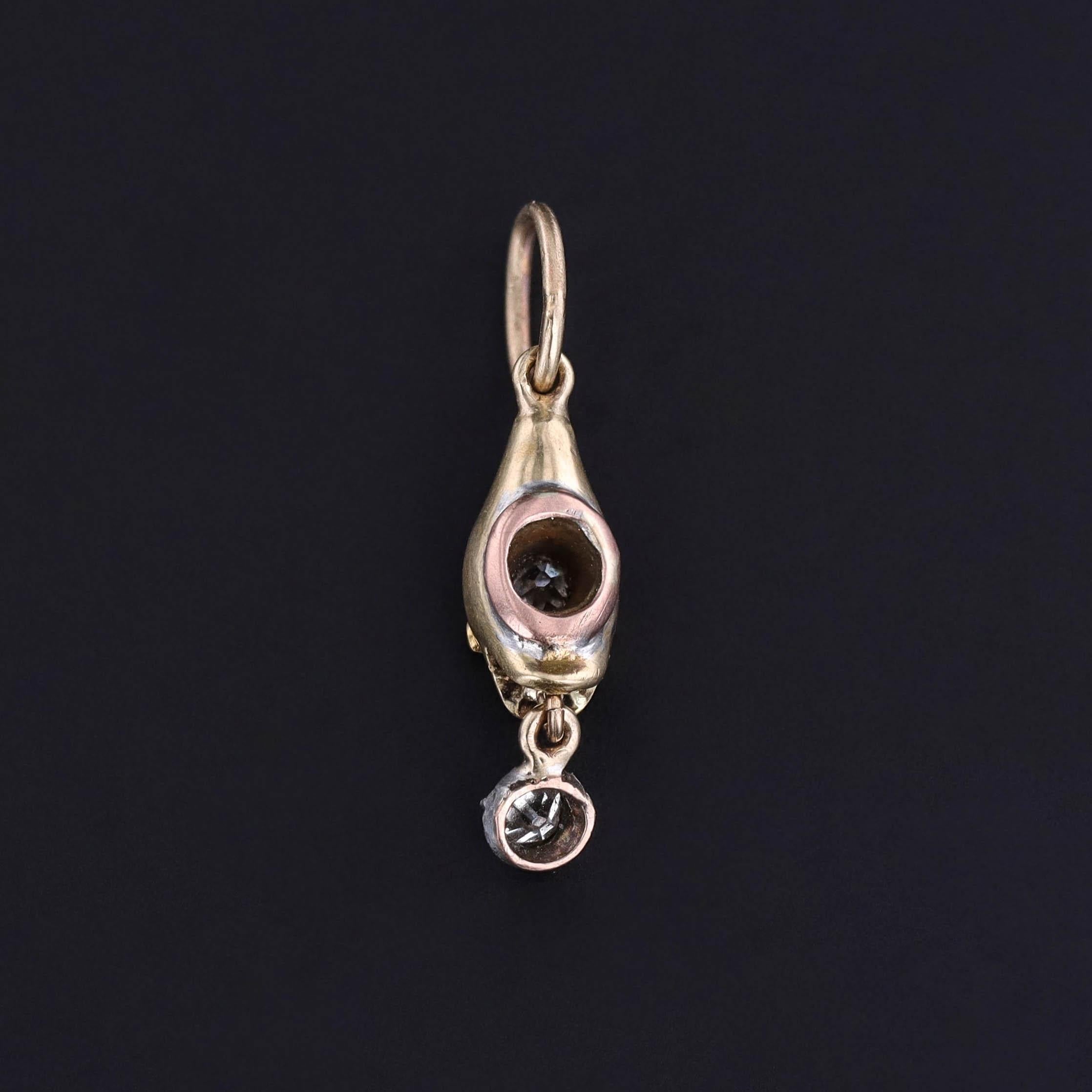 Vittoriano Charme Antiques con smalto e diamanti a forma di serpente in oro 18 ct. in vendita