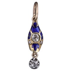 Charme Antiques con smalto e diamanti a forma di serpente in oro 18 ct.