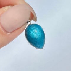 Antique Enamel and Silver Egg Pendant