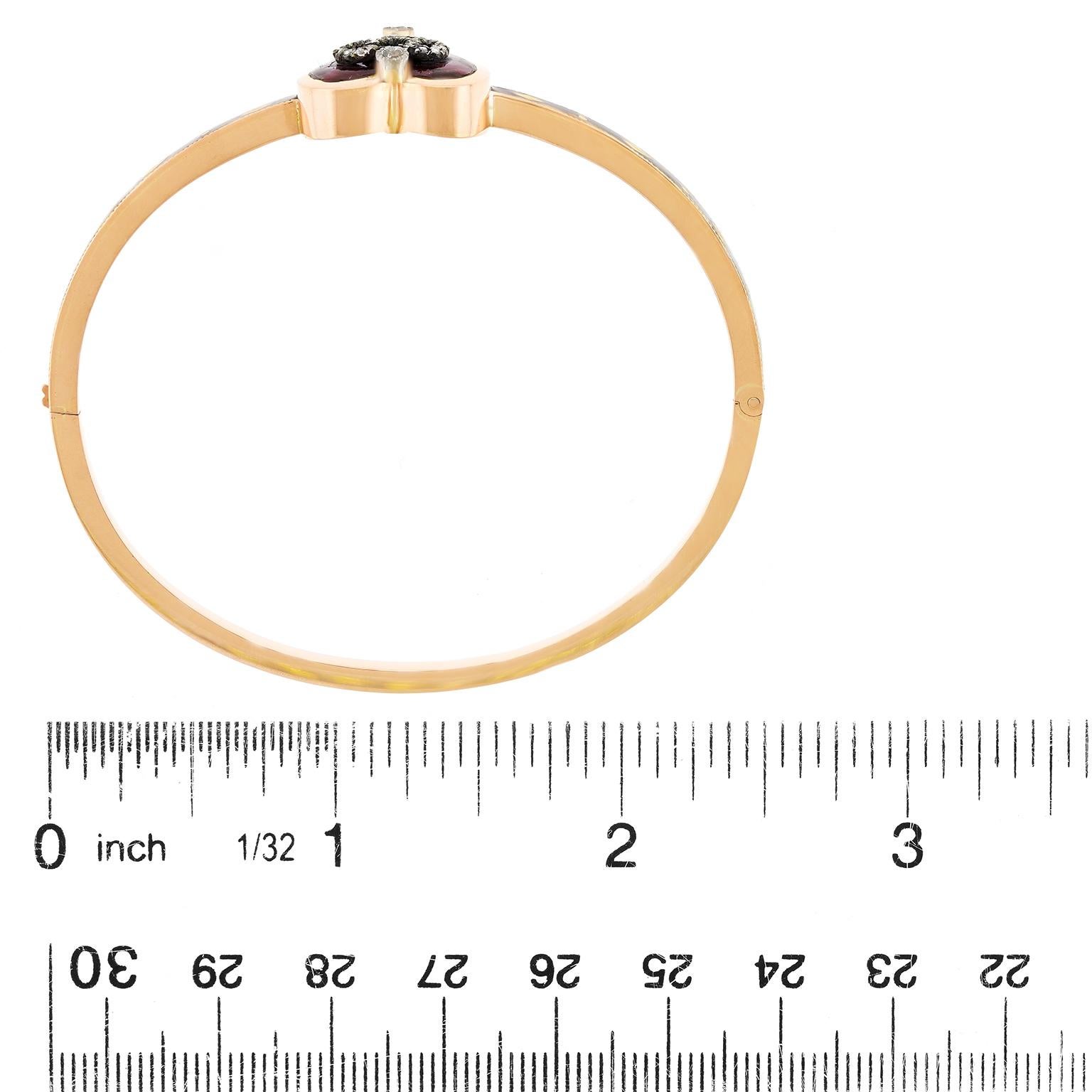 Bracelet en émail ancien en vente 2