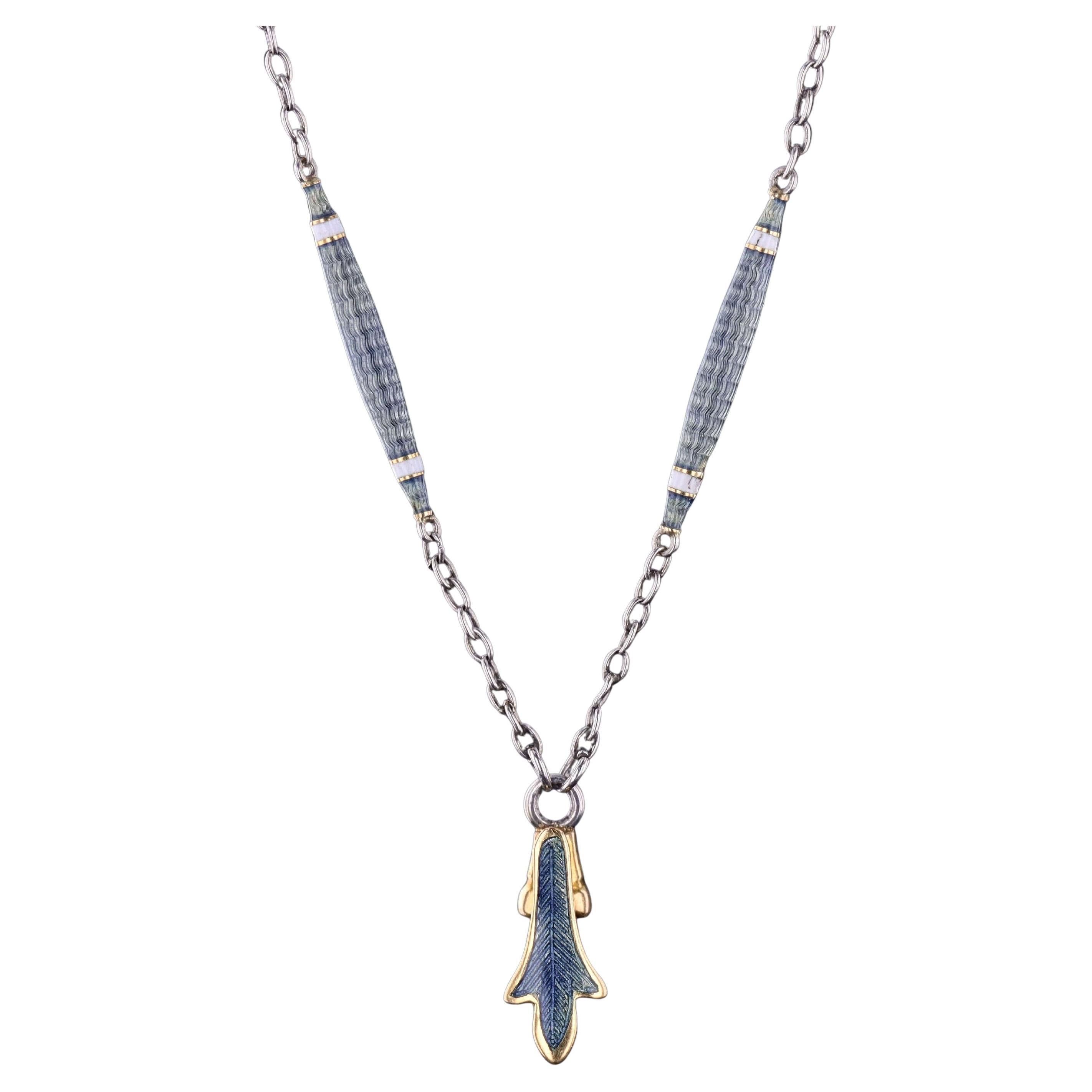 Catena di smalto antico di platino in vendita