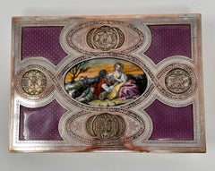 Antico portagioie smaltato  circa 1890-1900