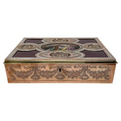 Boîte à bijoux ancienne en émail  vers 1890-1900