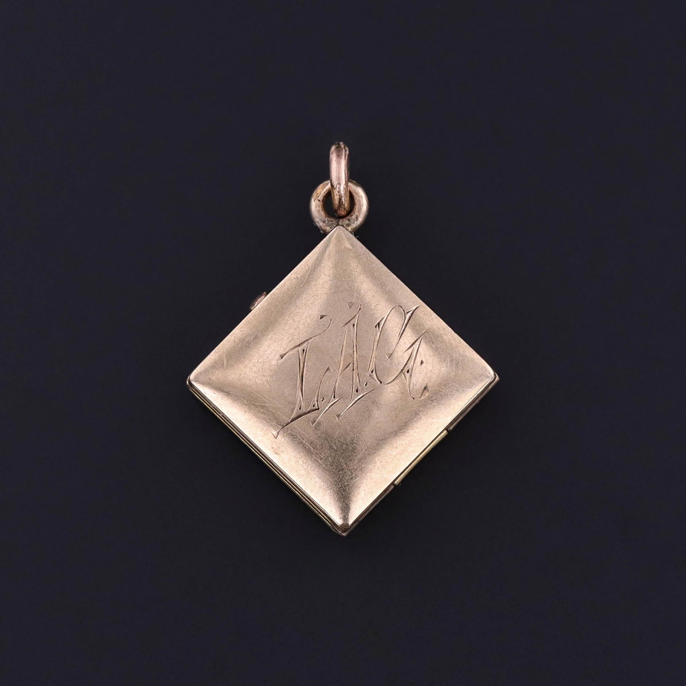De las mujeres Antique Enamel Locket of 12k Gold en venta