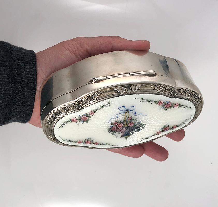 vintage silver trinket box