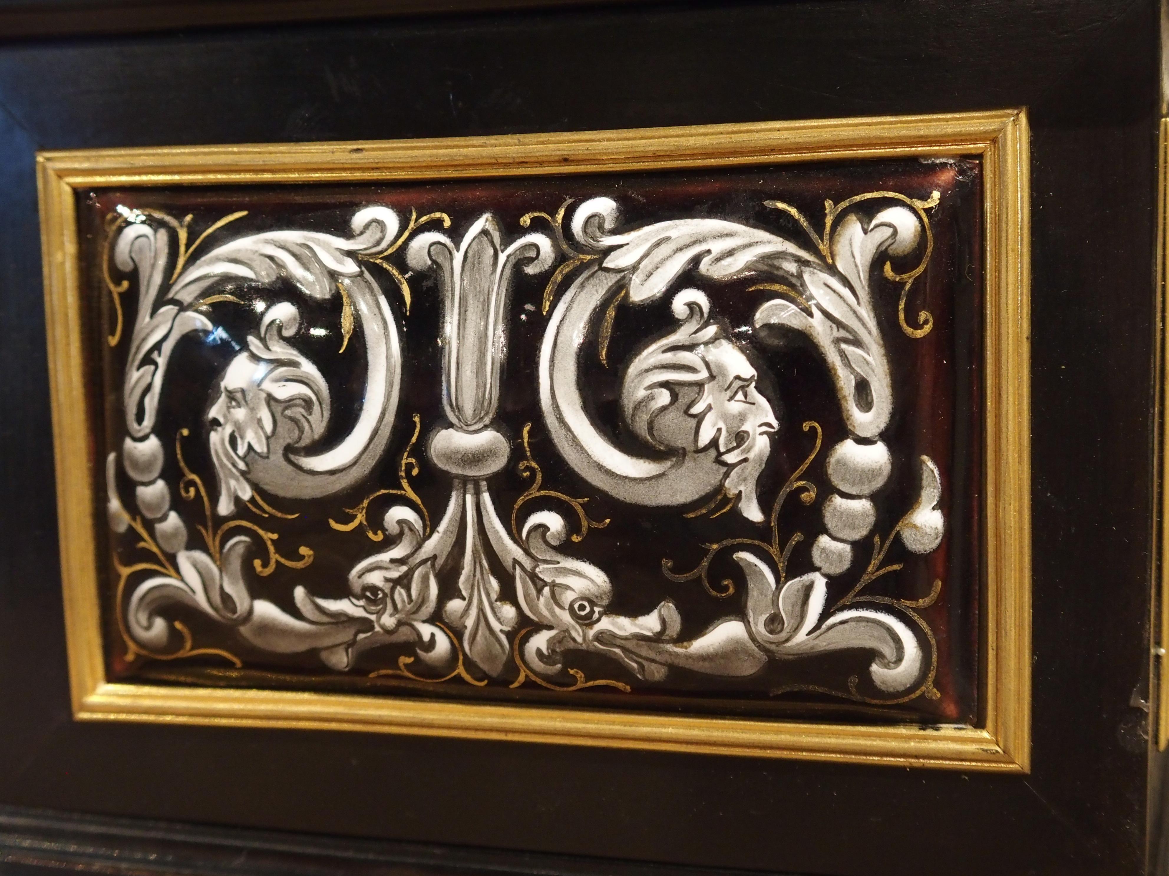 Antique Enameled Copper and Wood Table Box by Alphonse Giroux Paris, circa 1850 8