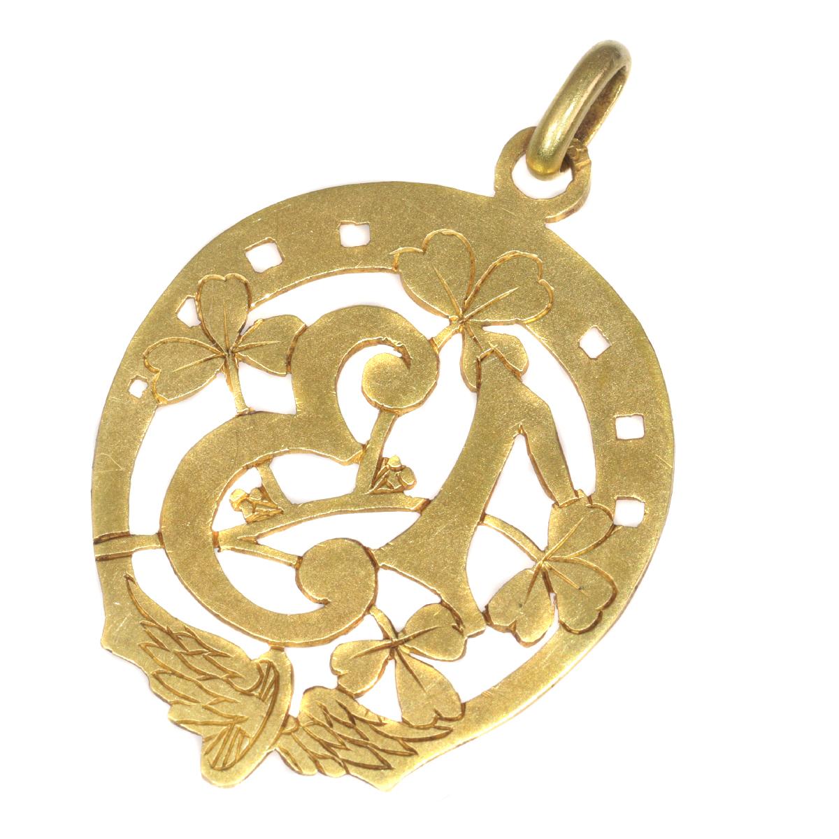 number 13 gold charm
