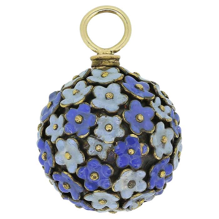 Antique Enamelled Pendant For Sale at 1stDibs